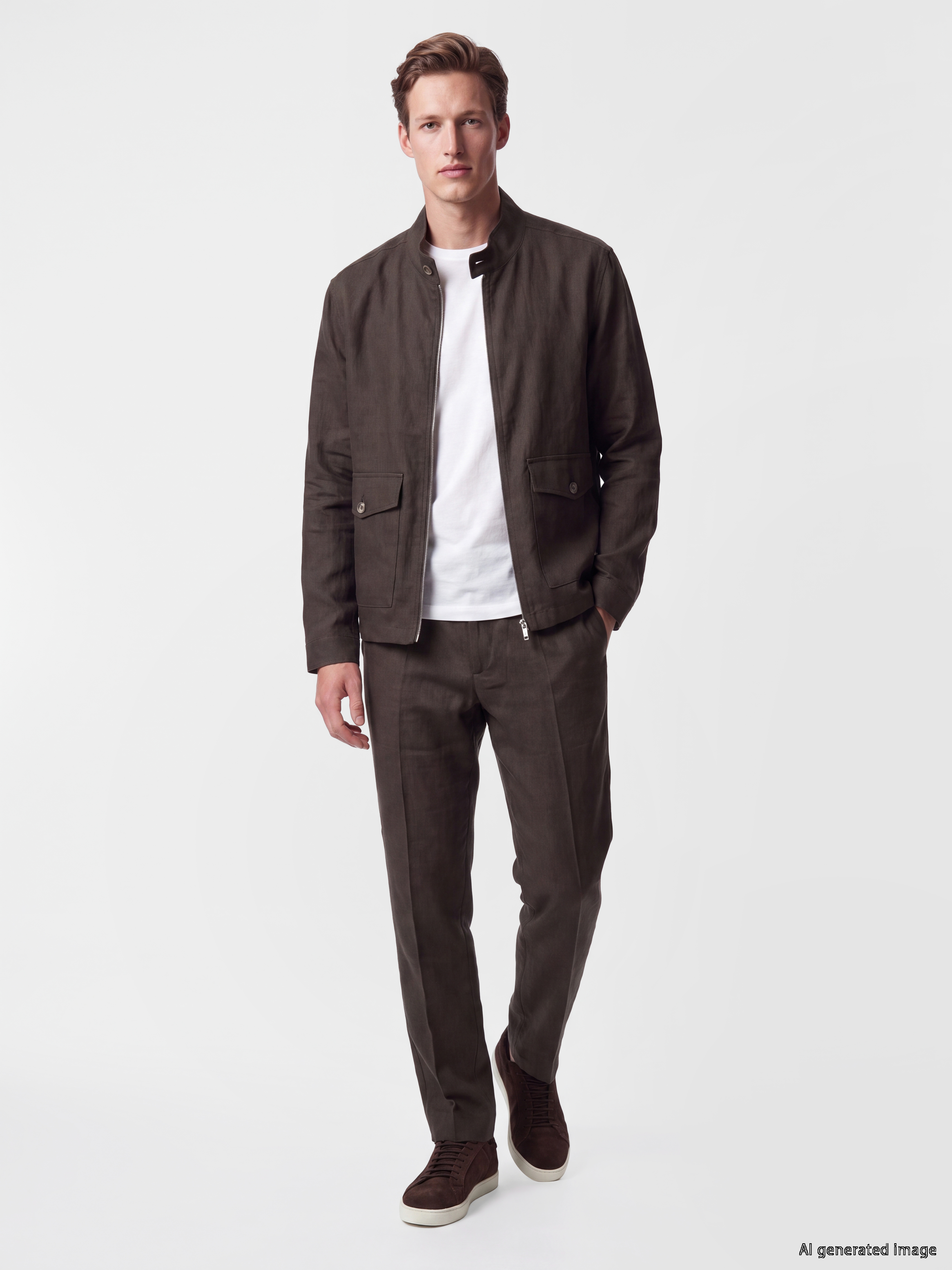 SOUTHBLUE Regular Fit %100 Keten Erkek Pantolon görsel 2