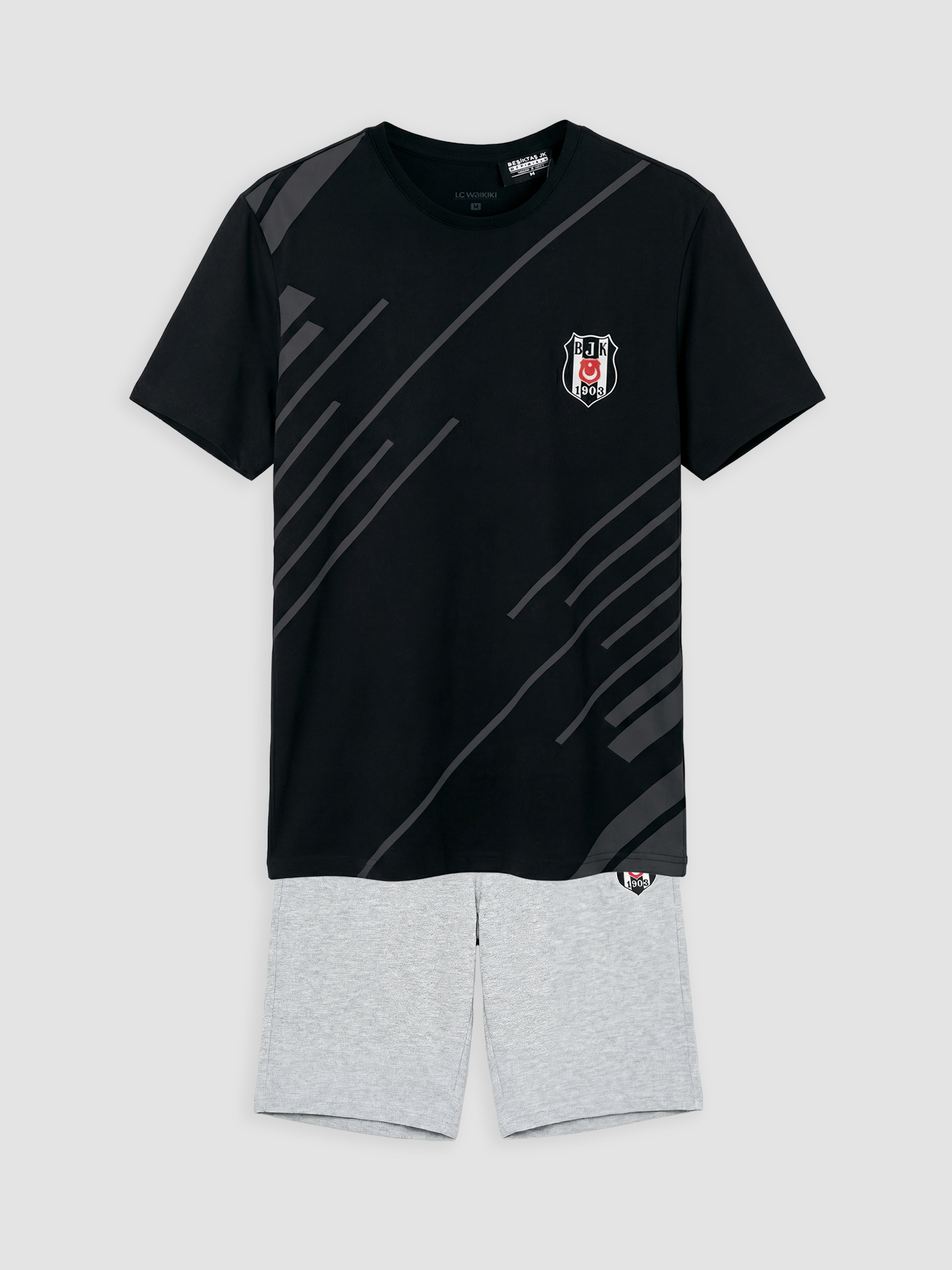 LC WAIKIKI Standart Kalıp Beşiktaş Baskılı Erkek Pijama Takımı görsel 5