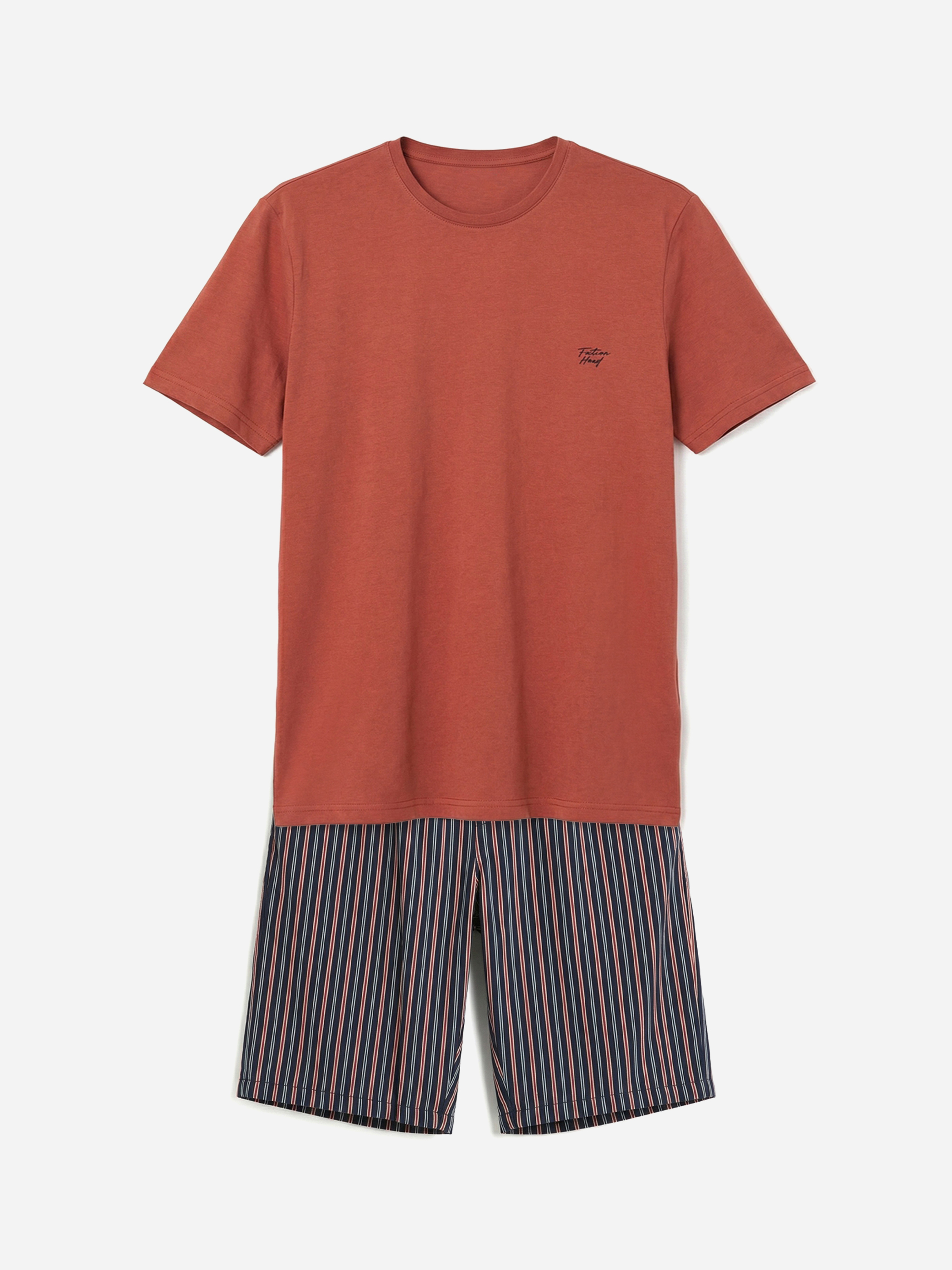 LC WAIKIKI Standart Kalıp Erkek Şortlu Pijama Takımı görsel 6