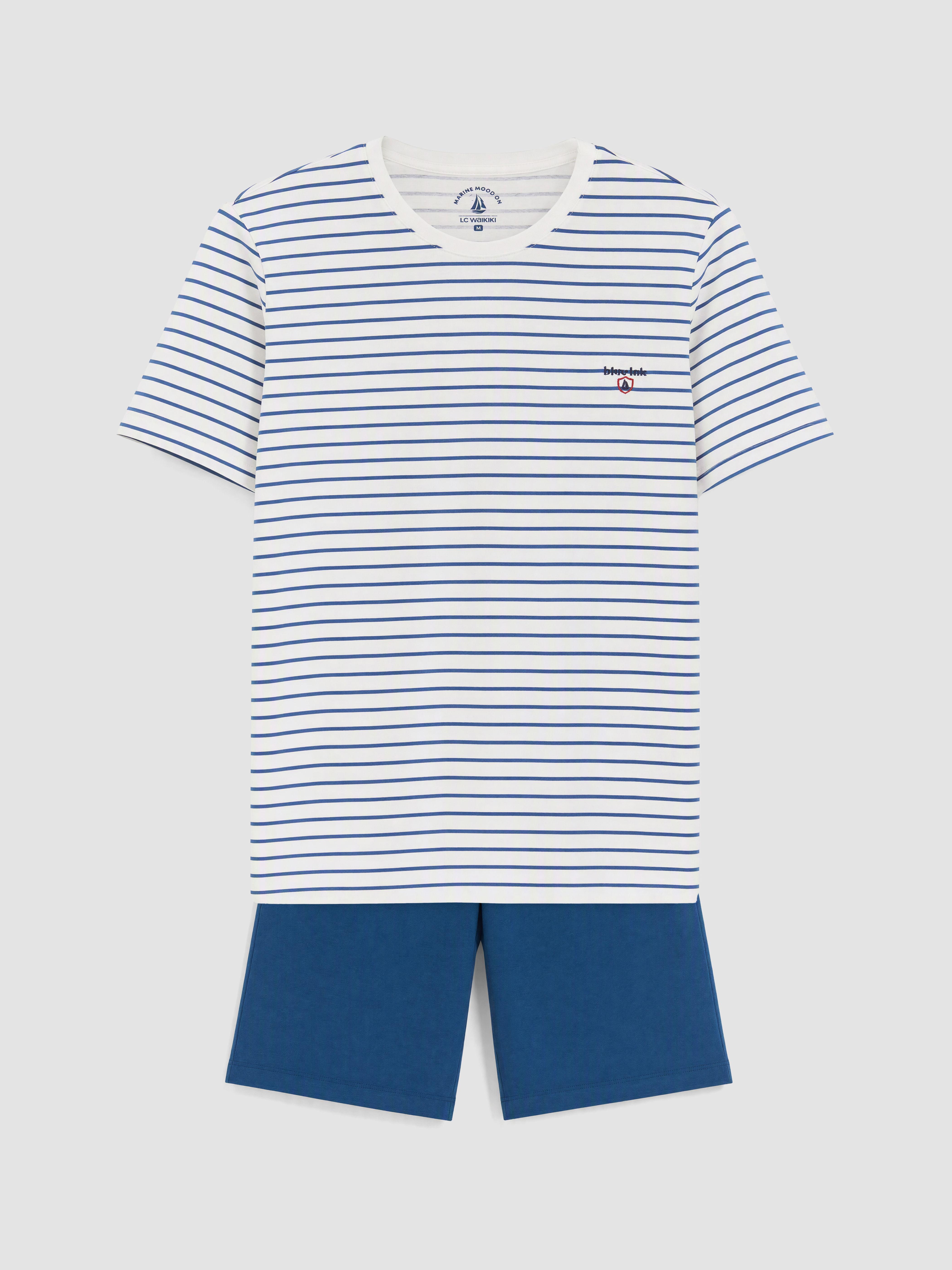 LC WAIKIKI Standart Kalıp Çizgili Erkek Pijama Takımı görsel 5