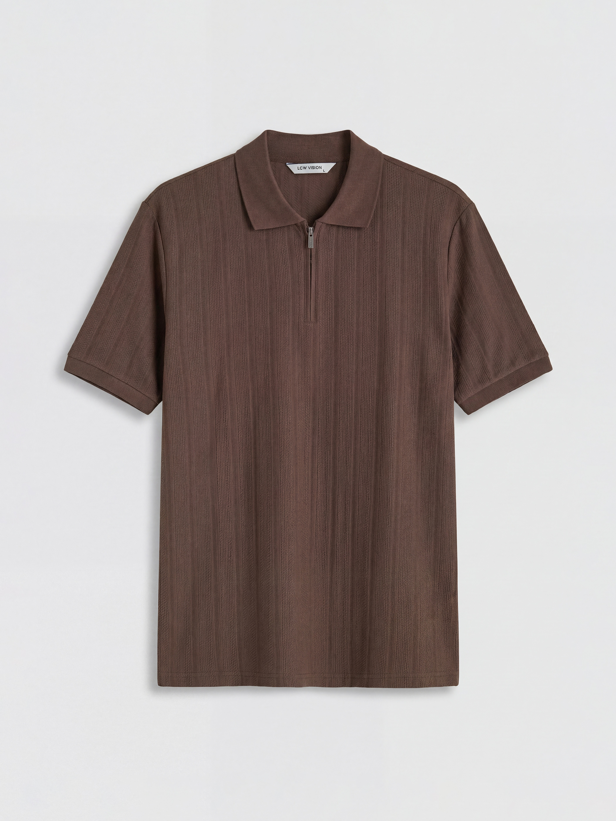 LCW Vision Polo Yaka Erkek Penye Tişört görsel 5