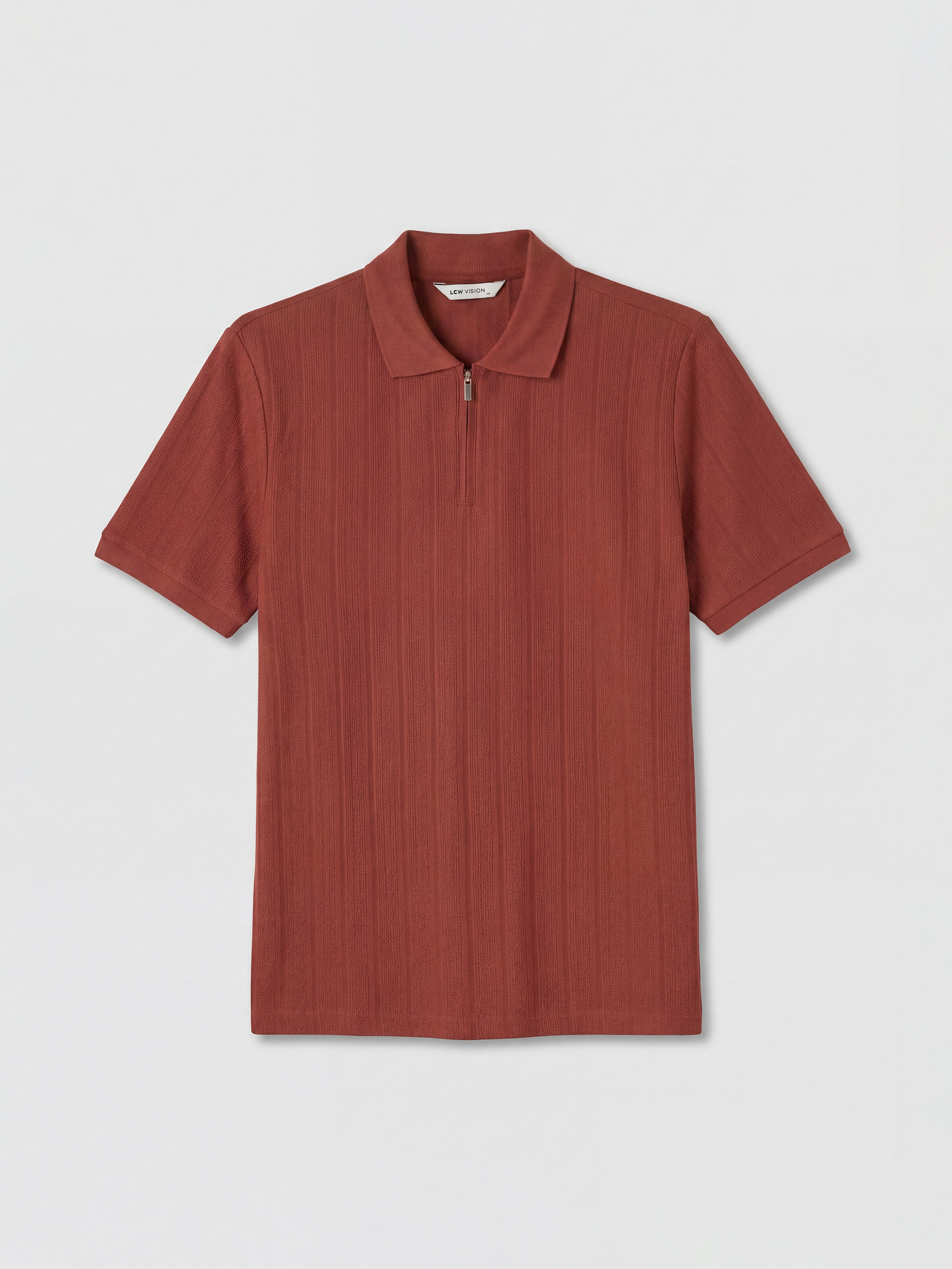 LCW Vision Polo Yaka Erkek Penye Tişört görsel 5