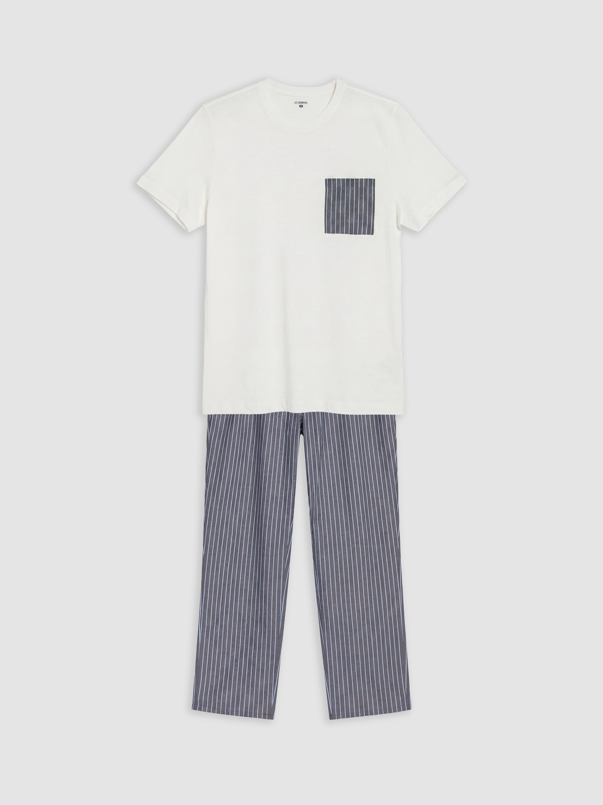 LC WAIKIKI Regular Fit Çizgili Erkek Pijama Takımı görsel 5