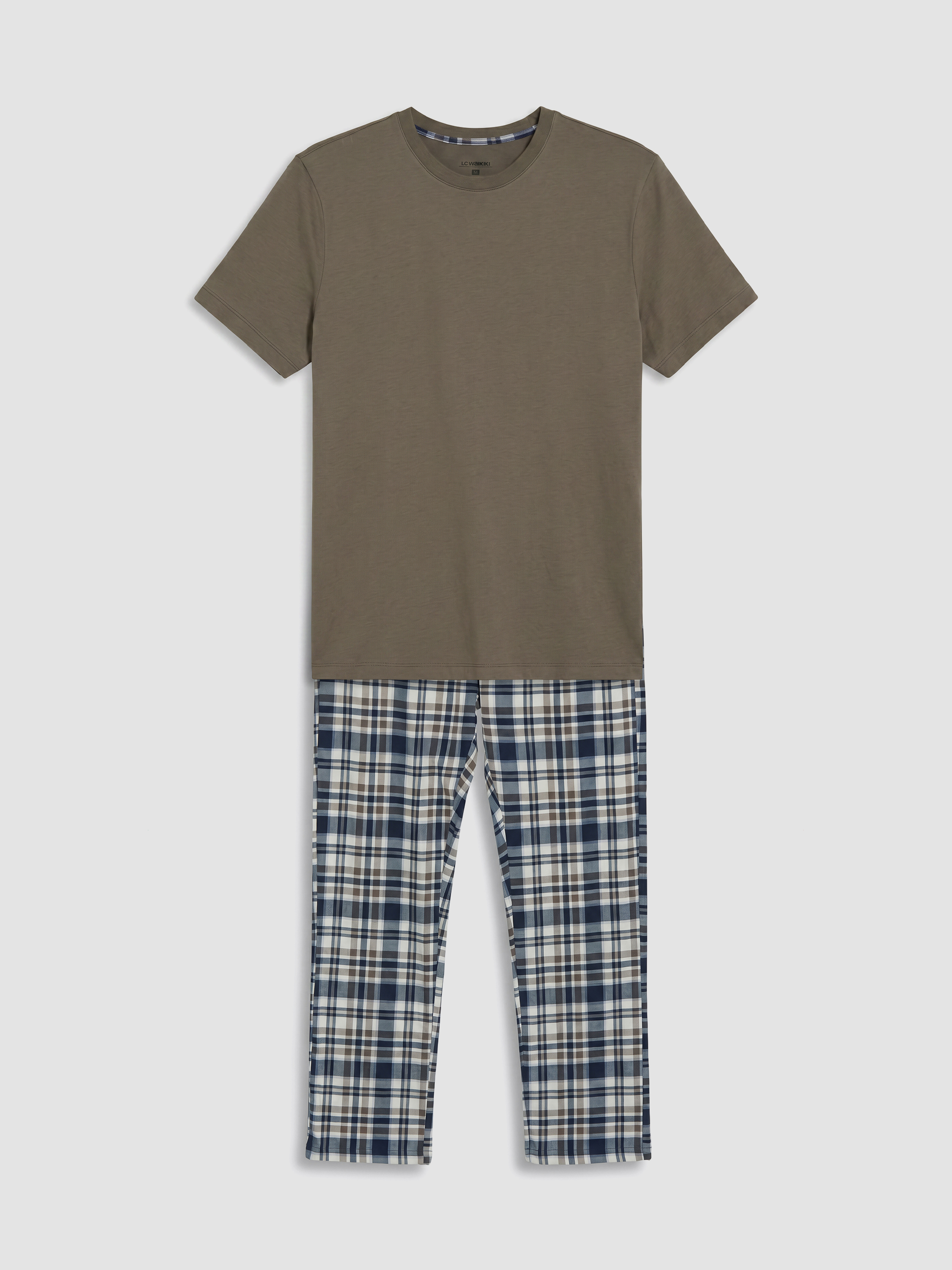 LC WAIKIKI Regular Fit Ekose Erkek Pijama Takımı görsel 5