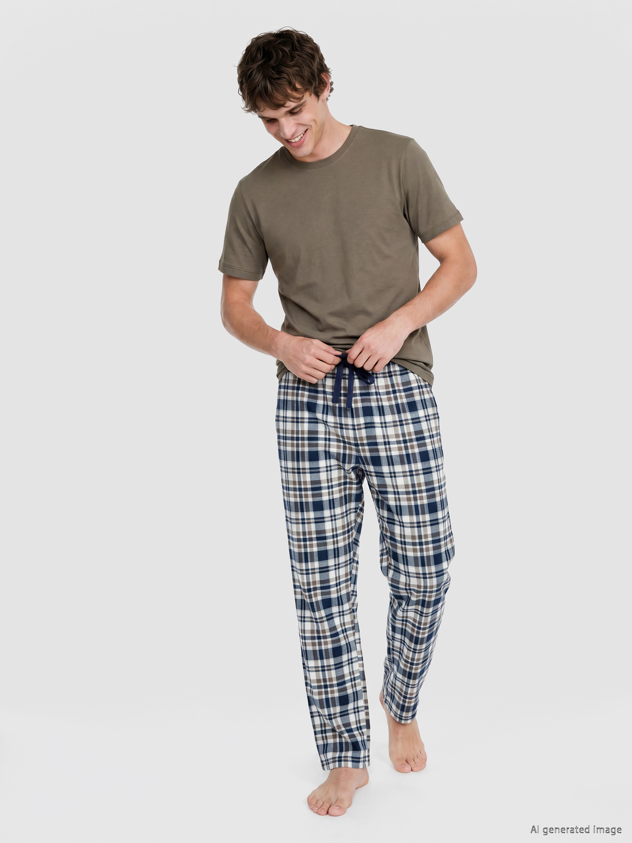 LC WAIKIKI Regular Fit Ekose Erkek Pijama Takımı