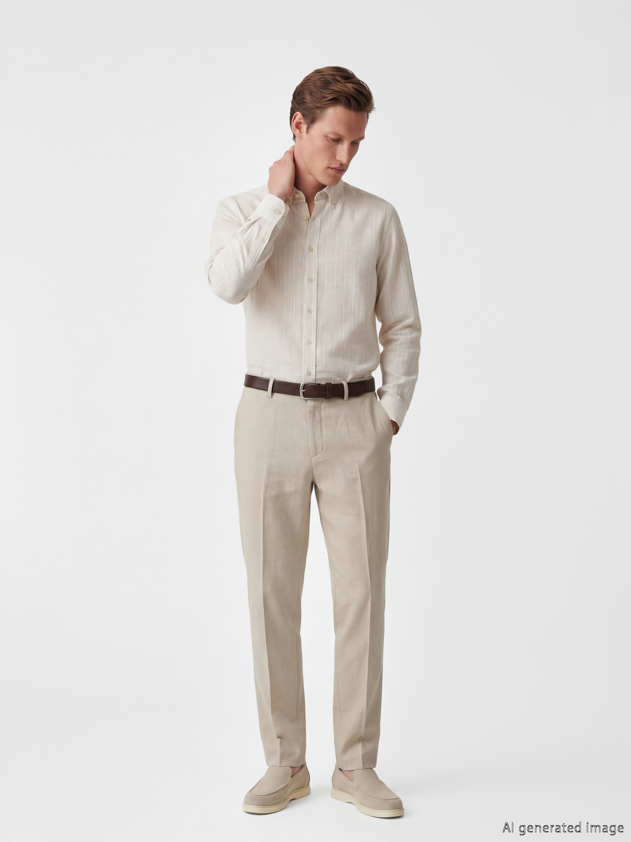 SOUTHBLUE Regular Fit Keten Görünümlü Erkek Pantolon
