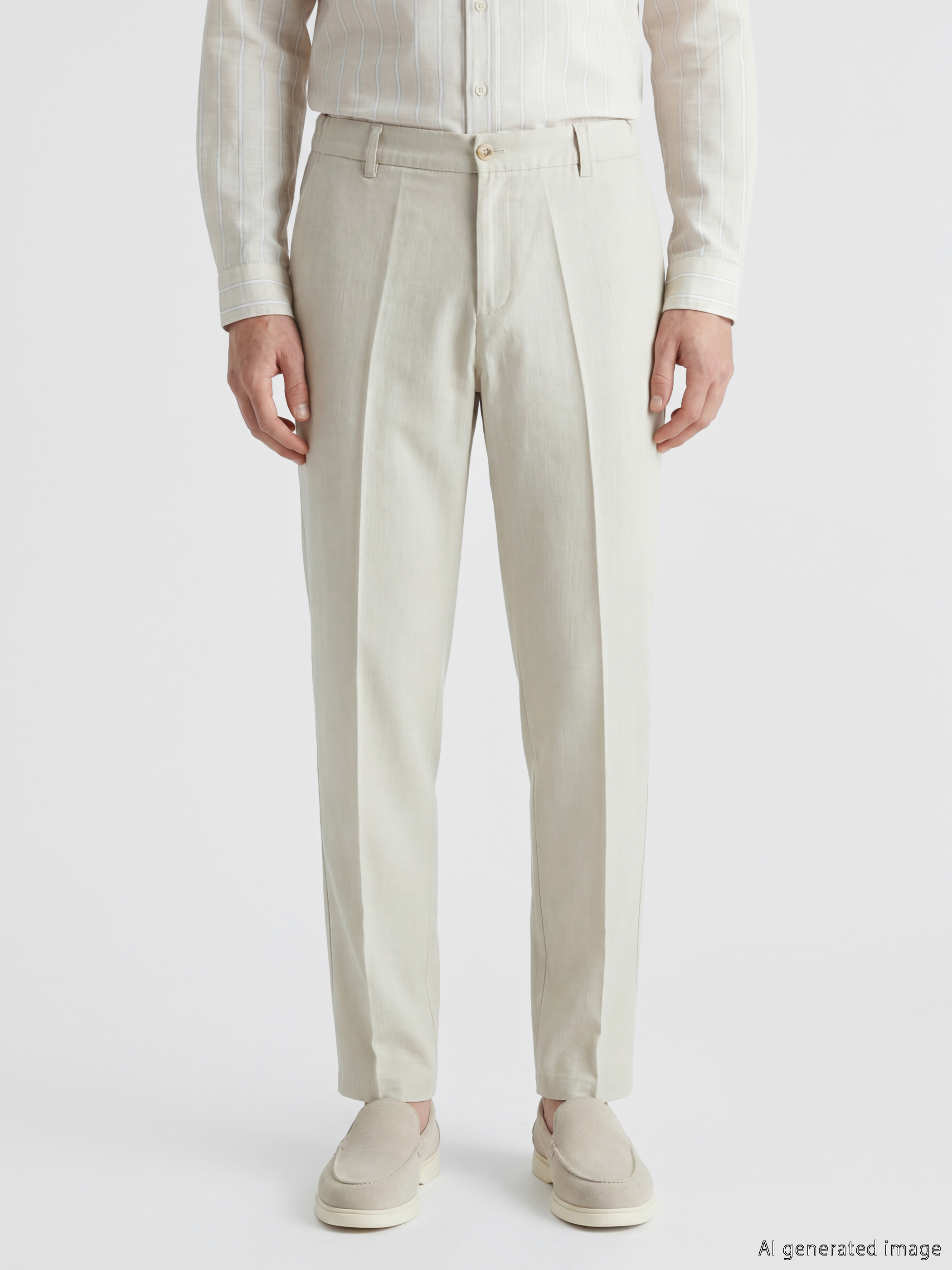 SOUTHBLUE Regular Fit Keten Görünümlü Erkek Pantolon görsel 2