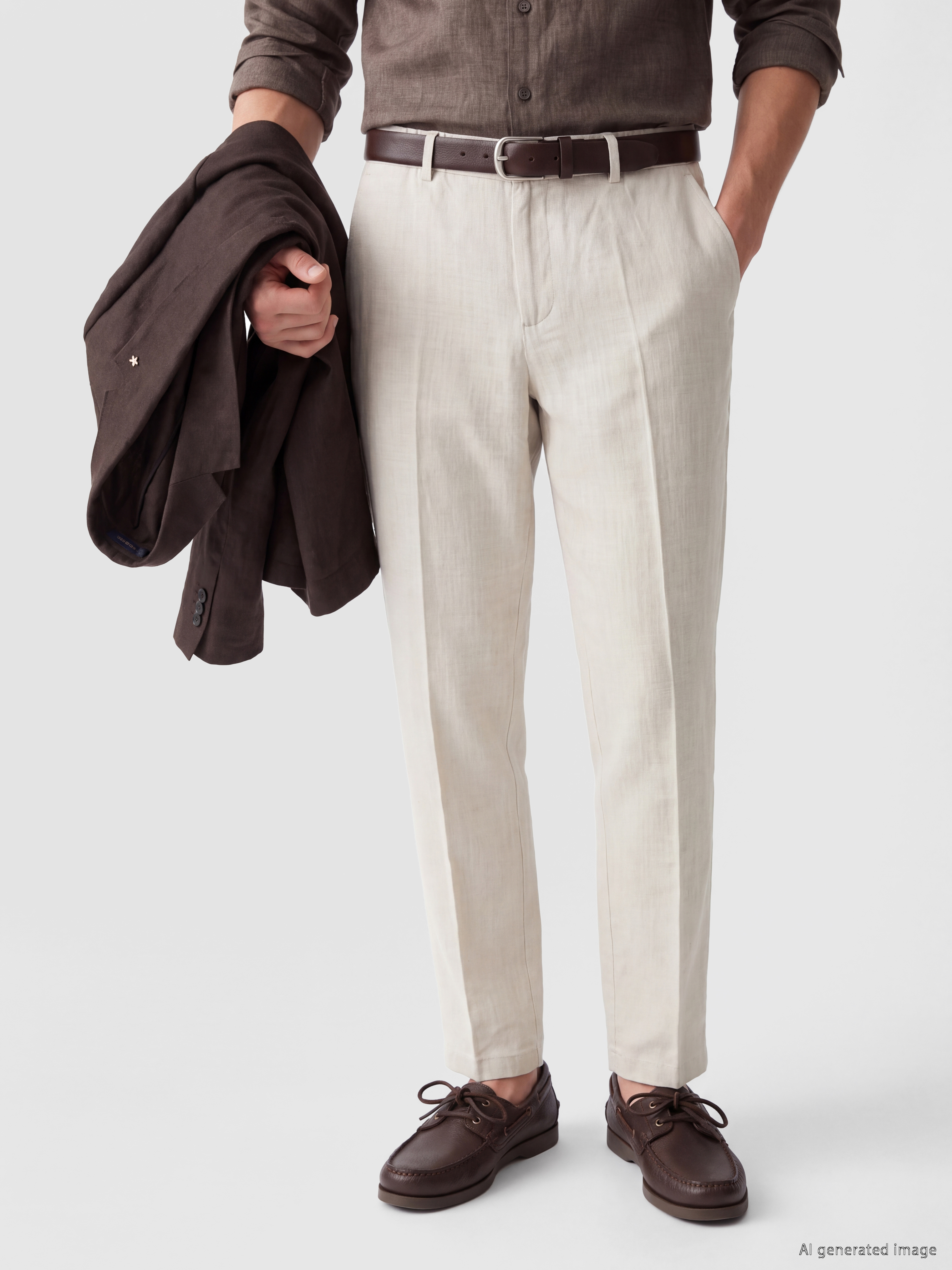 SOUTHBLUE Regular Fit Keten Görünümlü Erkek Pantolon görsel 2