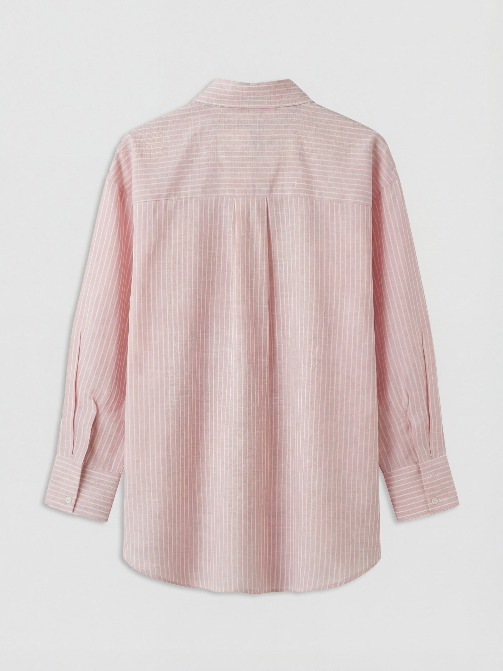 LCW Modest Çizgili Oversize Poplin Kadın Gömlek Tunik görsel 6