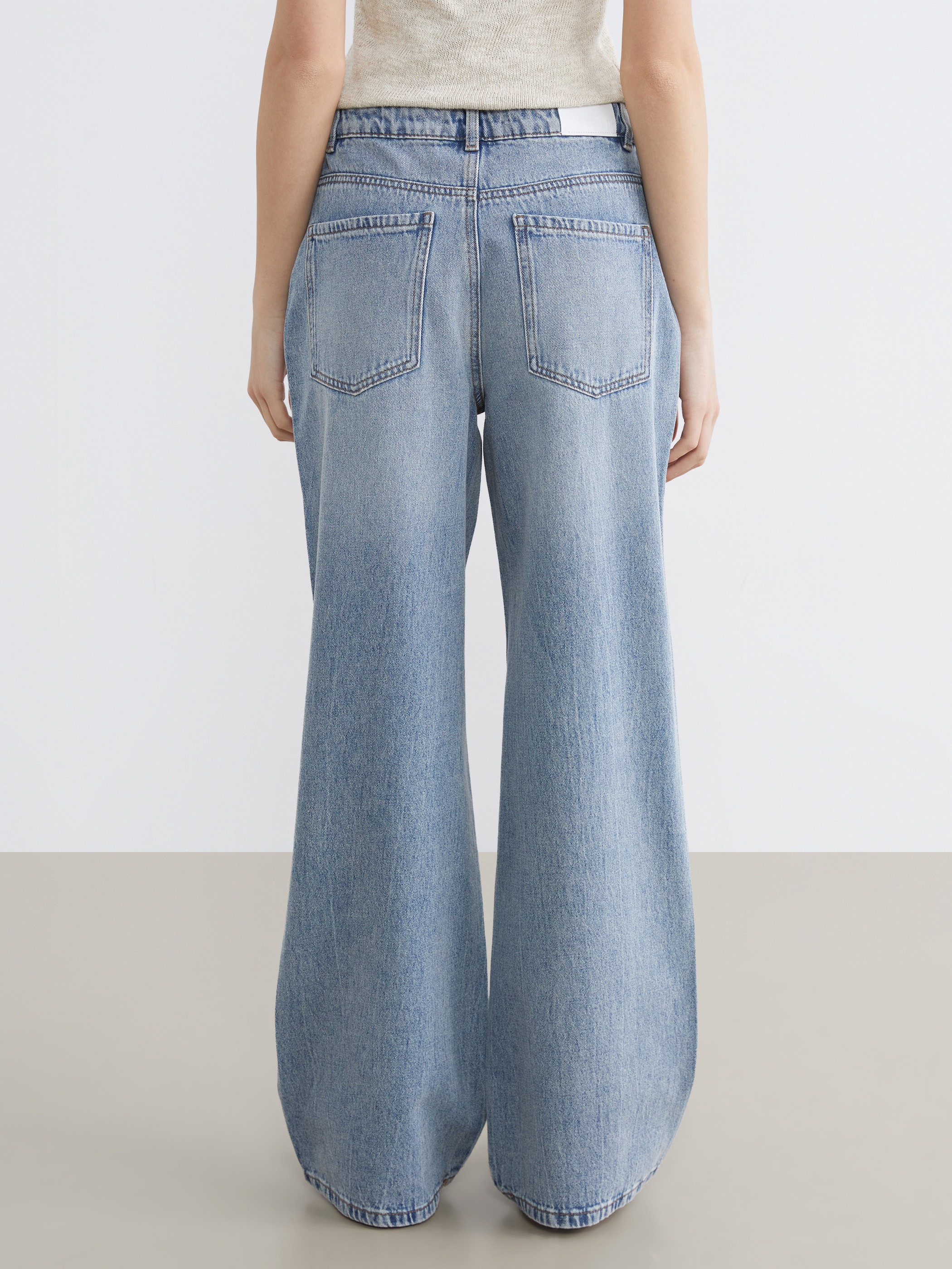 XSIDE Taşlı Wideleg Kadın Jean Pantolon görsel 4