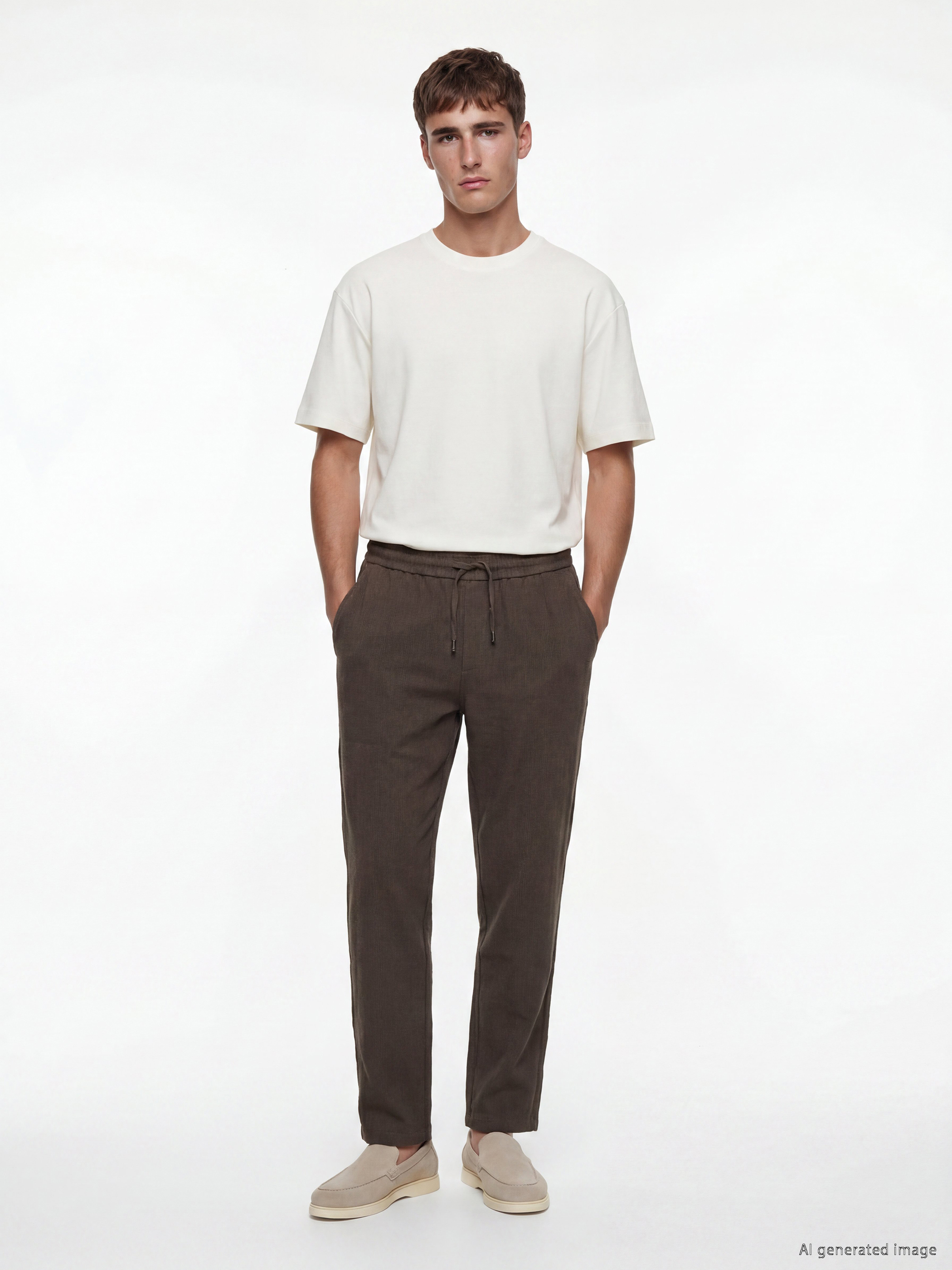 LCW Vision Regular Fit Keten Görünümlü Erkek Pantolon