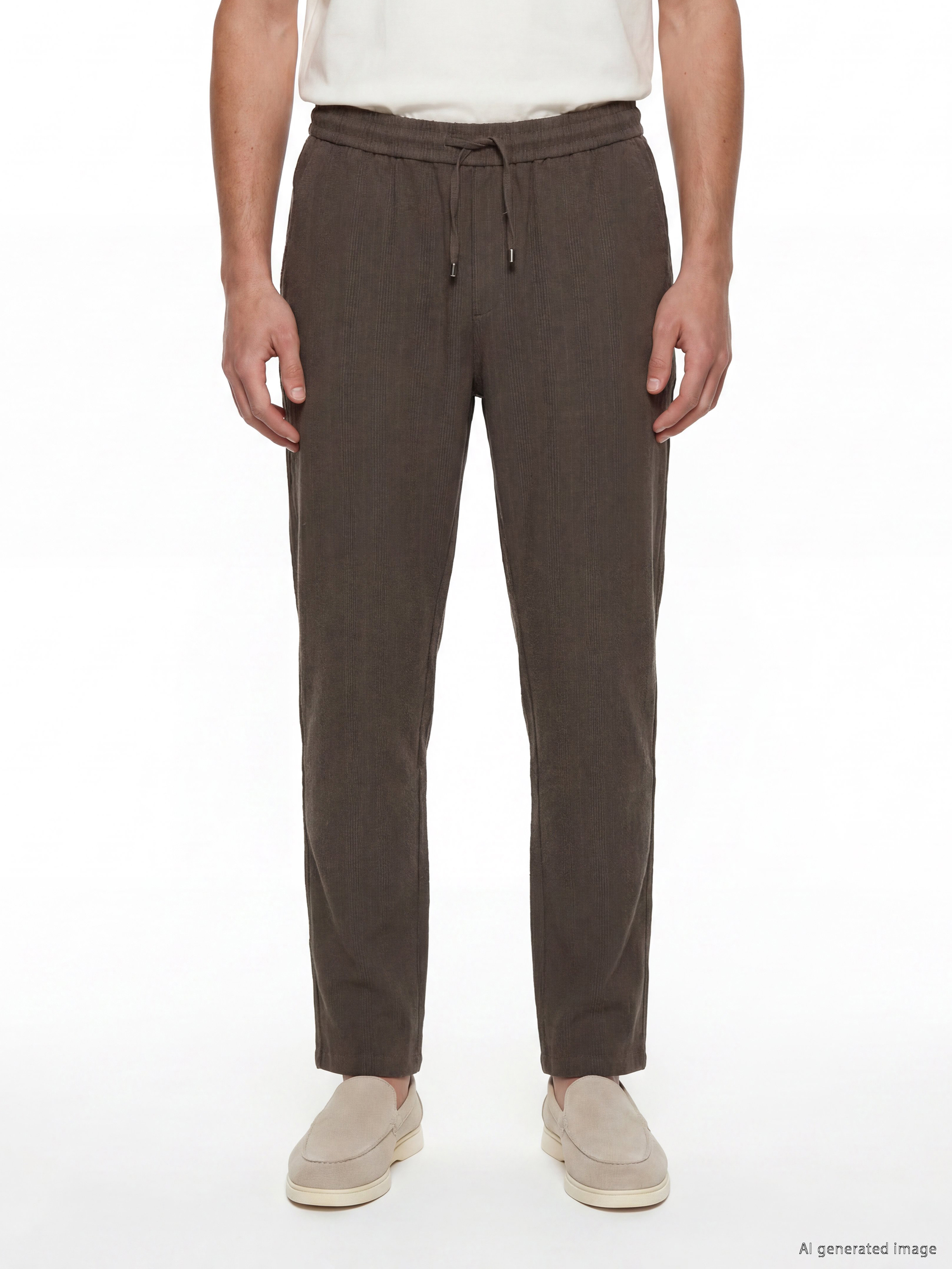 LCW Vision Regular Fit Keten Görünümlü Erkek Pantolon görsel 2
