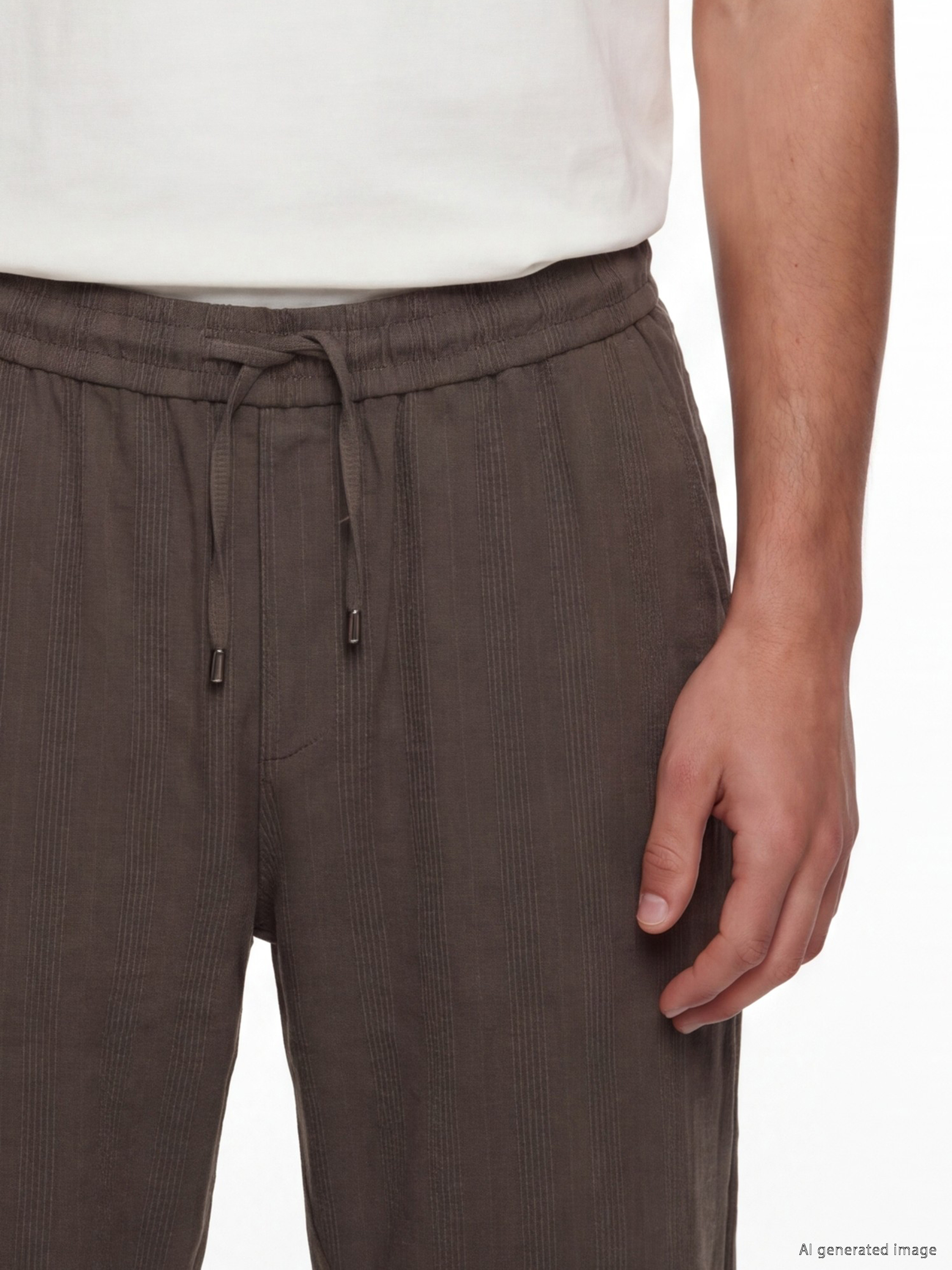 LCW Vision Regular Fit Keten Görünümlü Erkek Pantolon görsel 3
