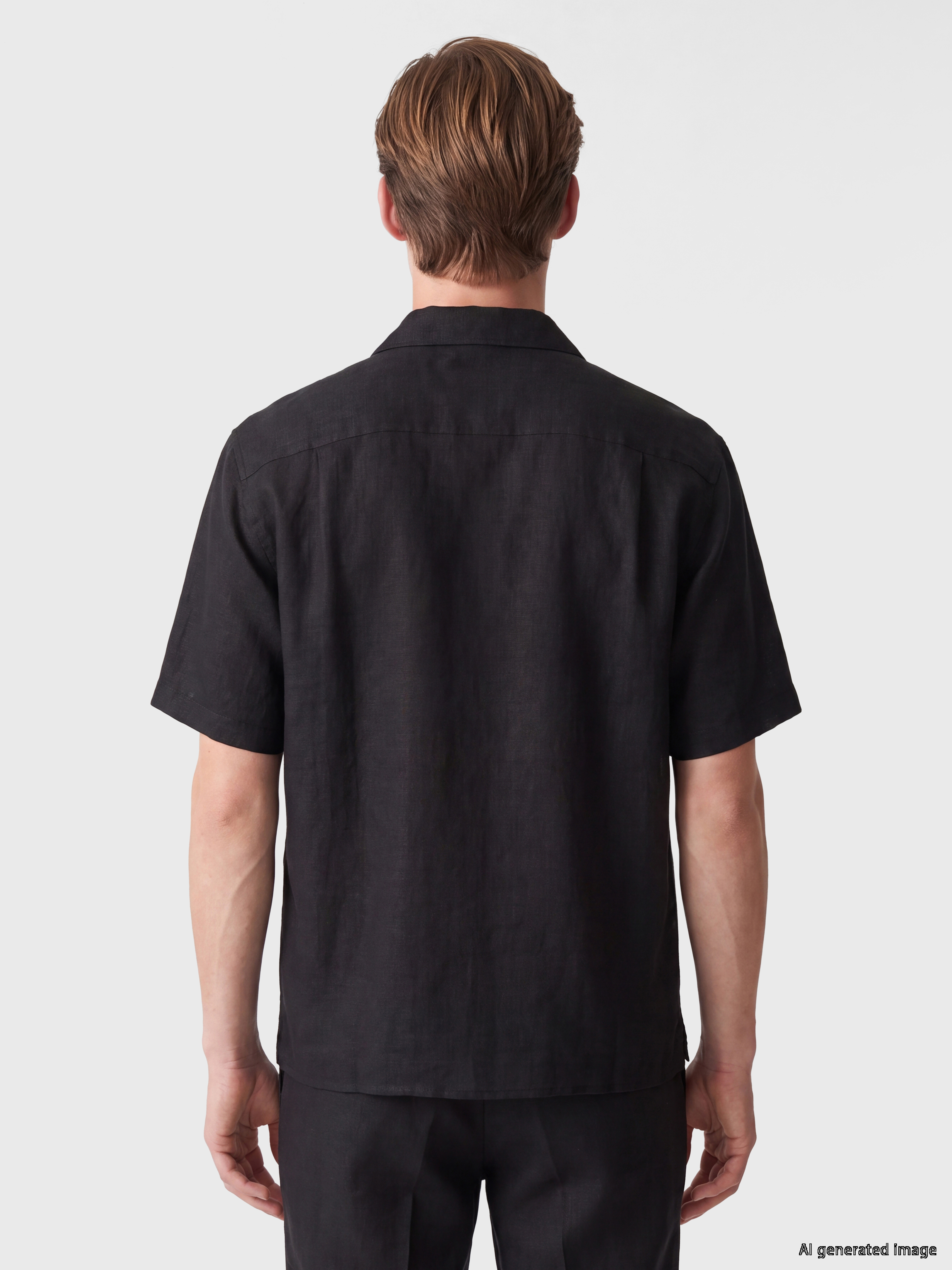 SOUTHBLUE Loose Fit %100 Keten Erkek Gömlek görsel 4