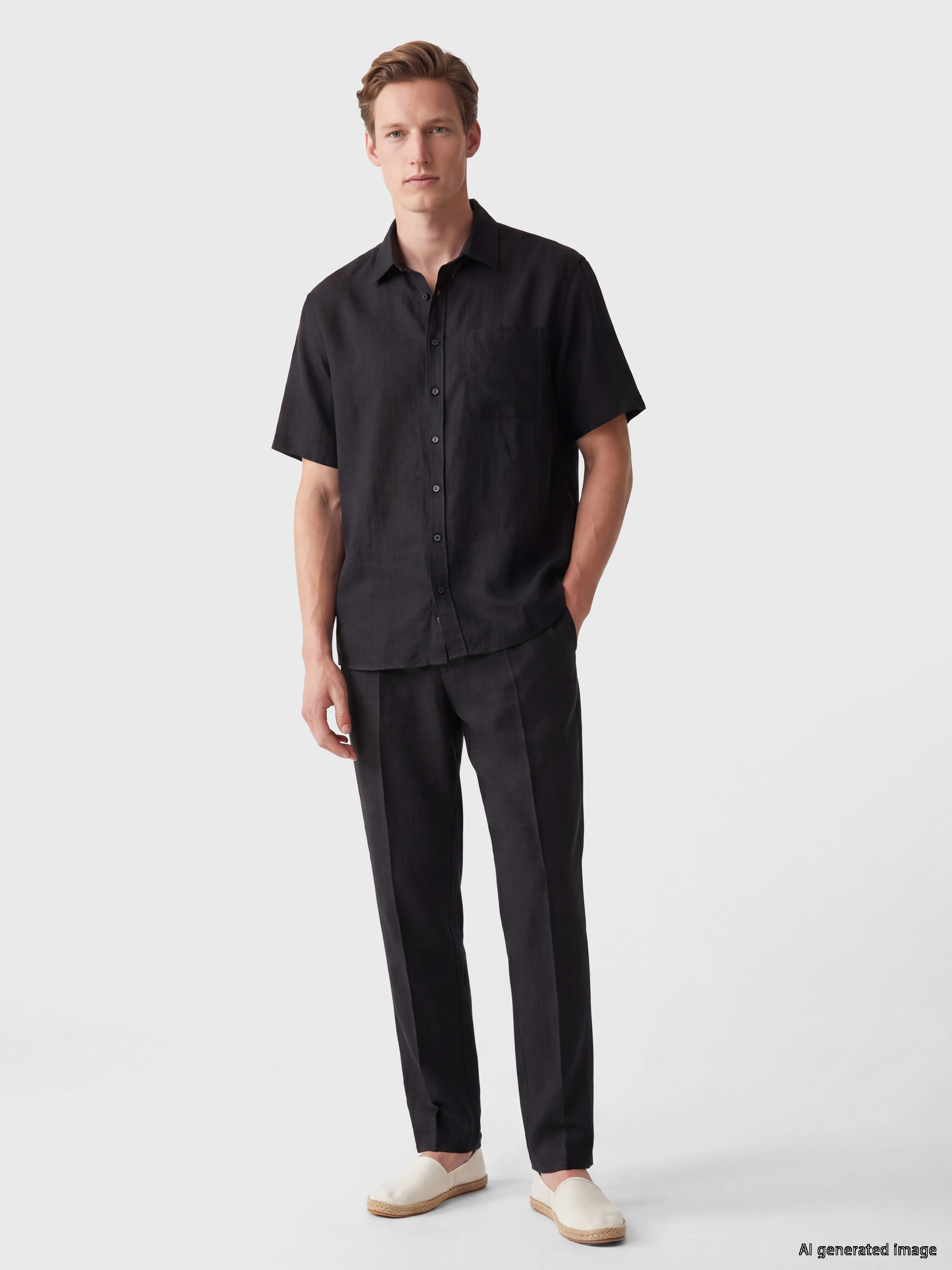 SOUTHBLUE Regular Fit %100 Keten Erkek Pantolon görsel 2