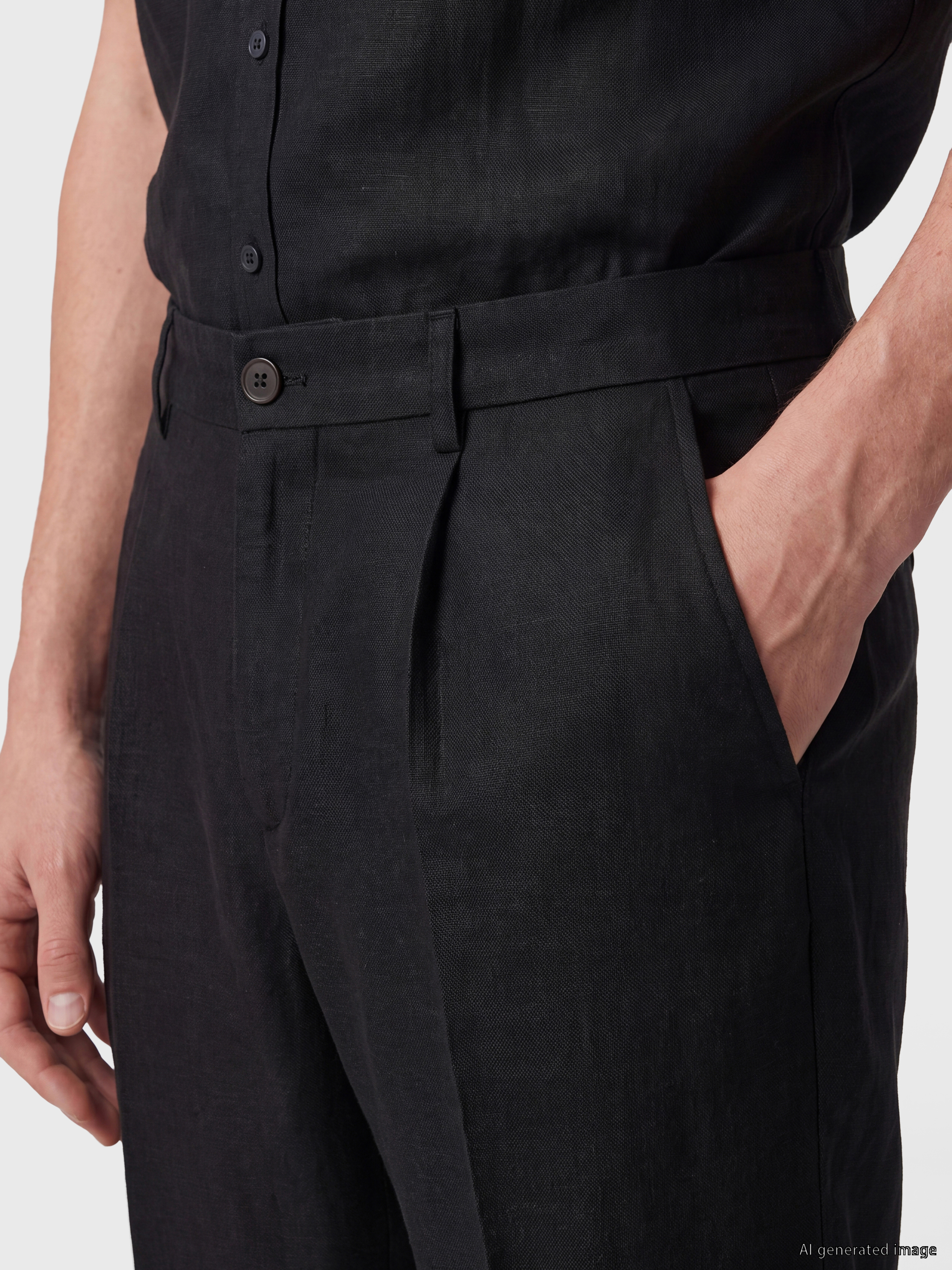 SOUTHBLUE Regular Fit %100 Keten Erkek Pantolon görsel 3