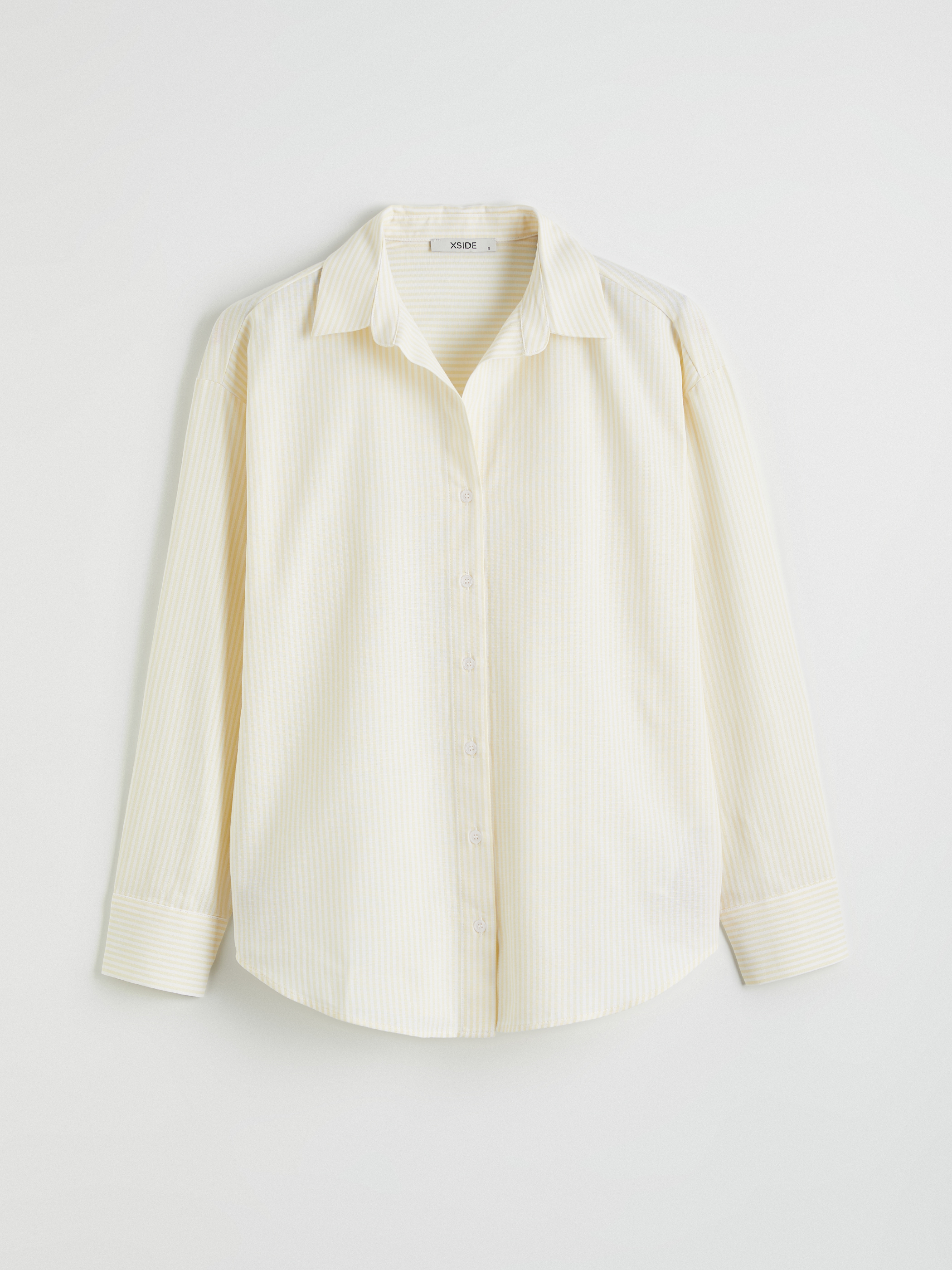 XSIDE Çizgili Oversize Poplin Kadın Gömlek görsel 5