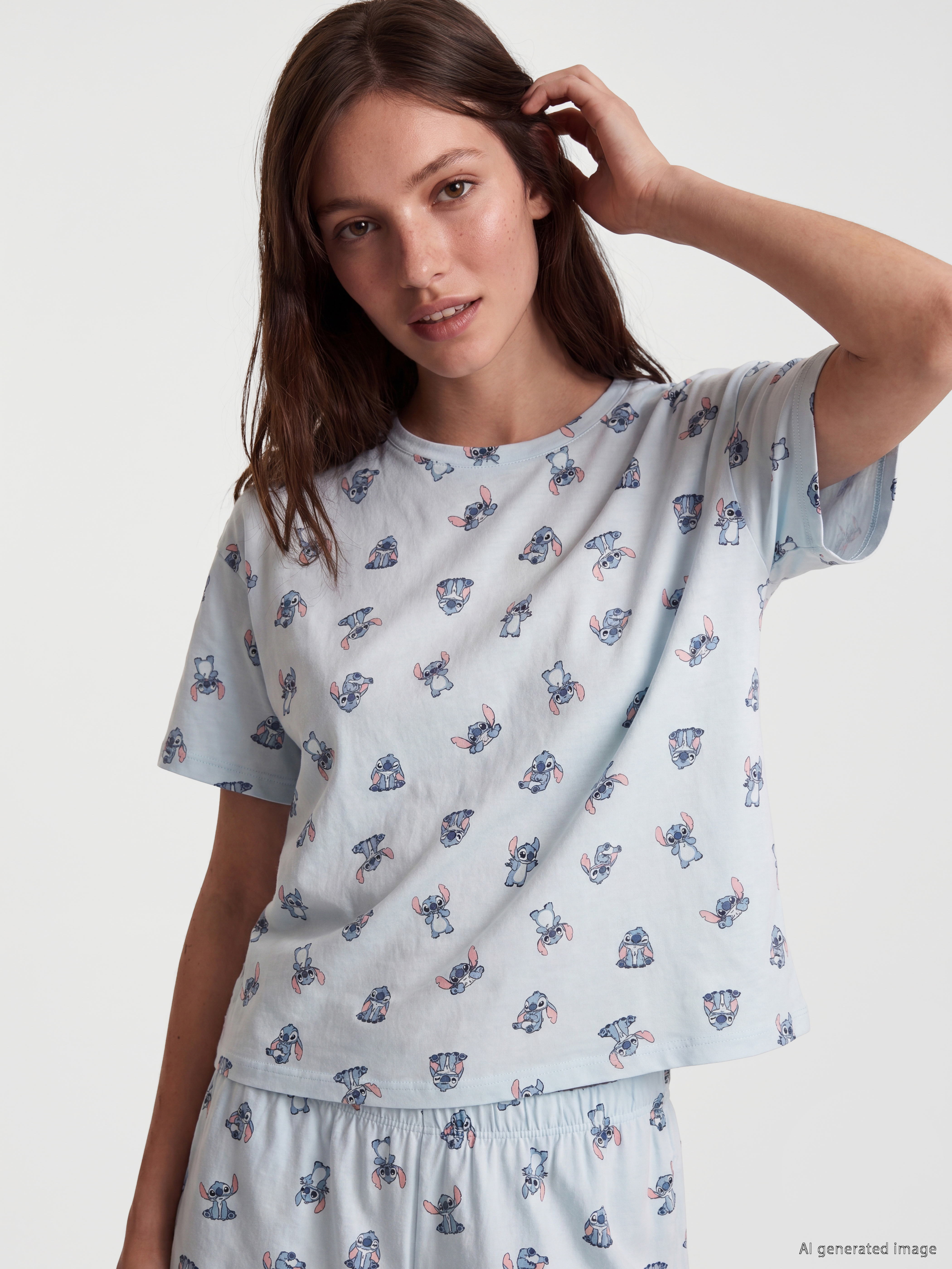LCW Young Stitch Baskılı Kadın Şortlu Pijama Takımı görsel 2