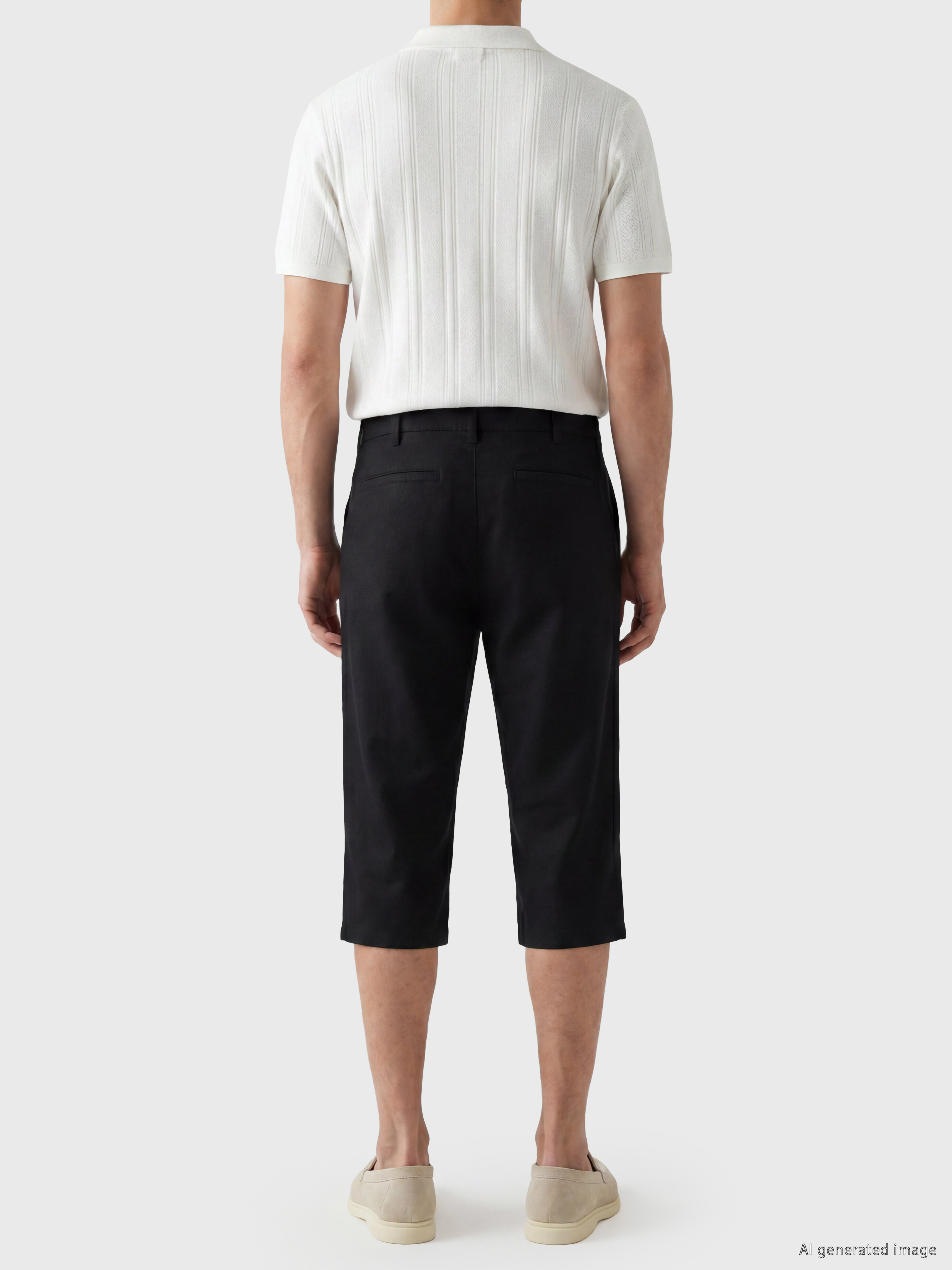 LCWAIKIKI Classic Regular Fit Keten Karışımlı Erkek Şort görsel 4
