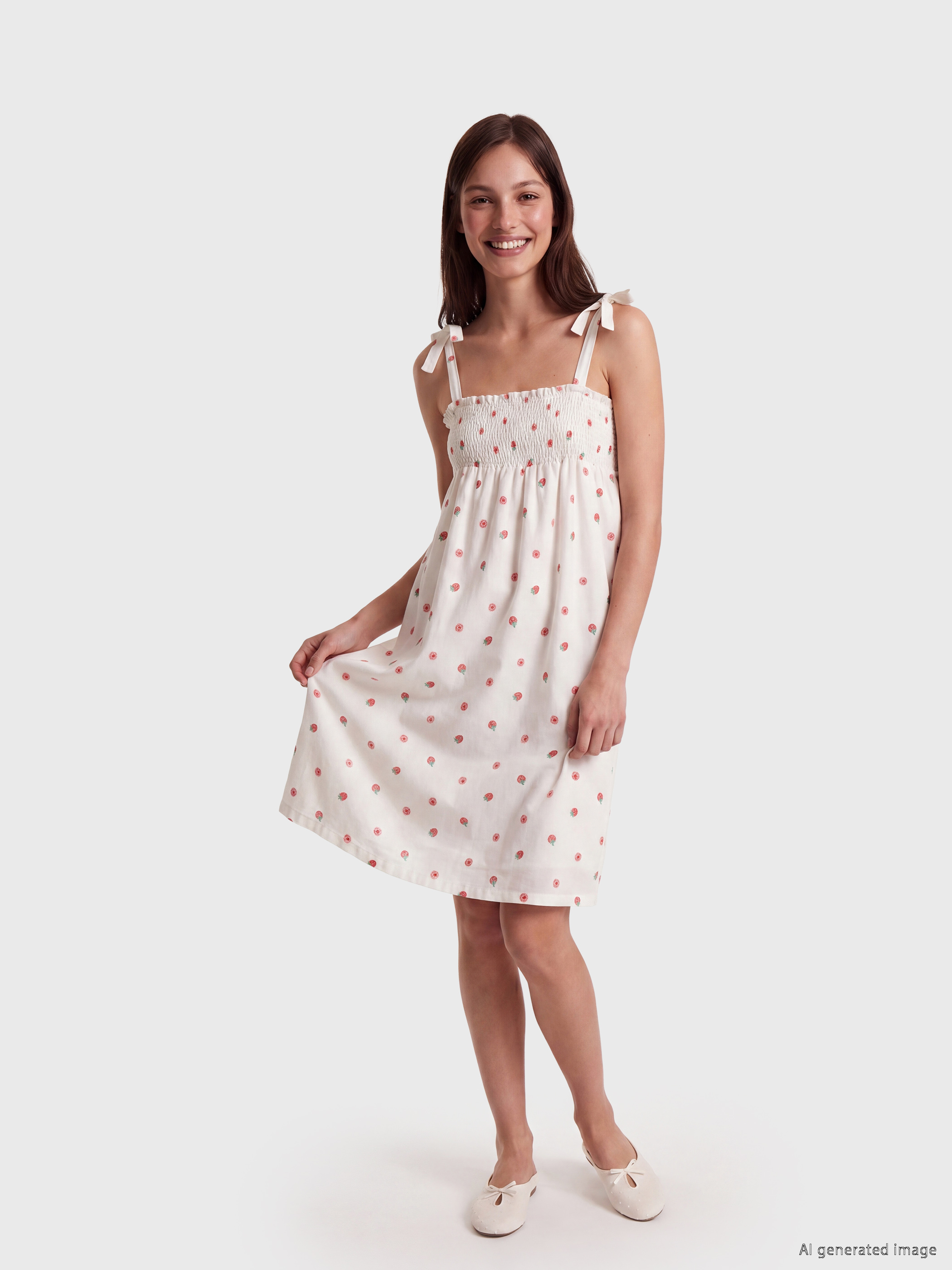 LCW DREAM Çilek Desenli Kadın Gecelik