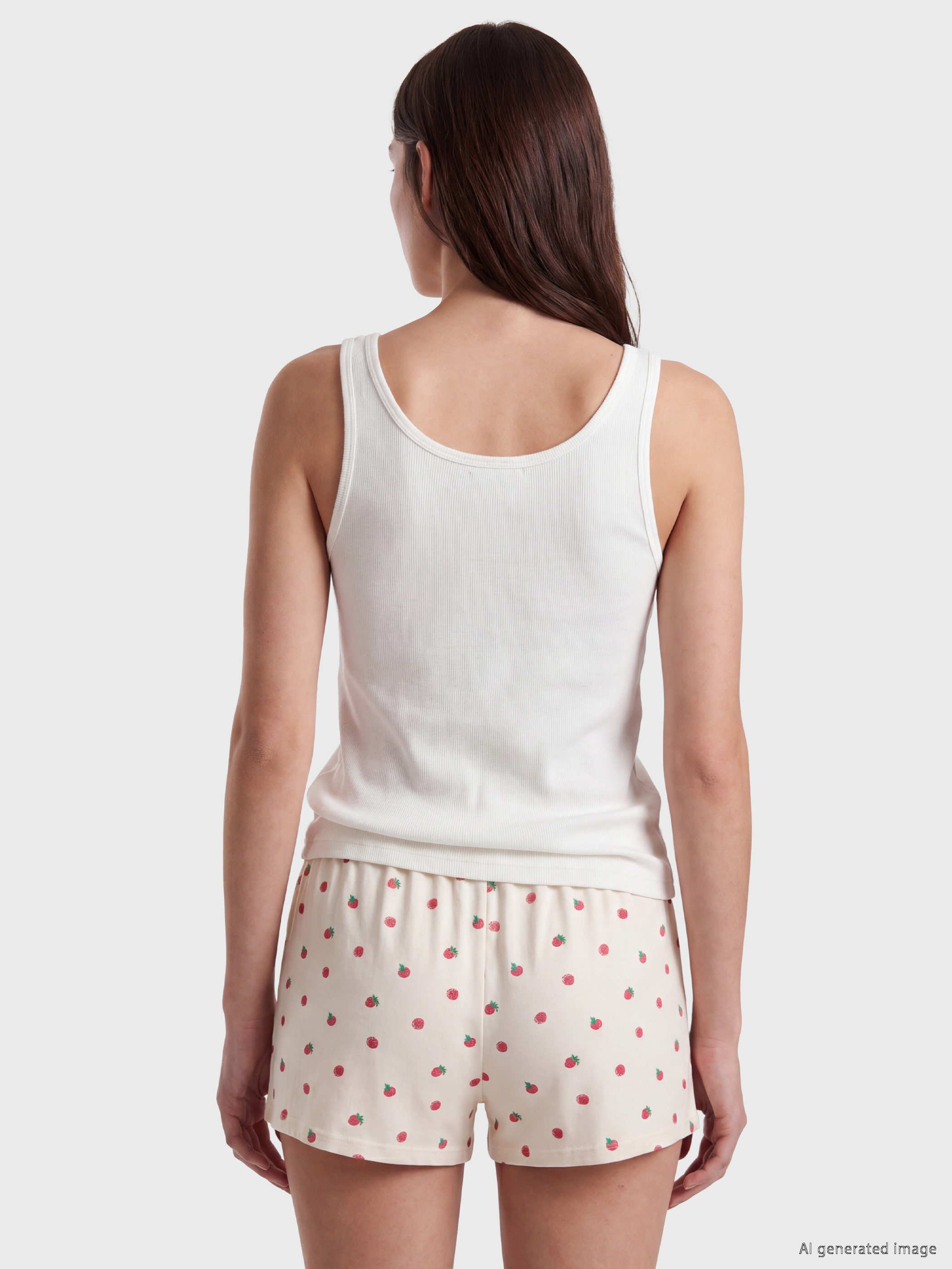 LCW DREAM Çilek Desenli Kadın Şort Pijama Altı görsel 4