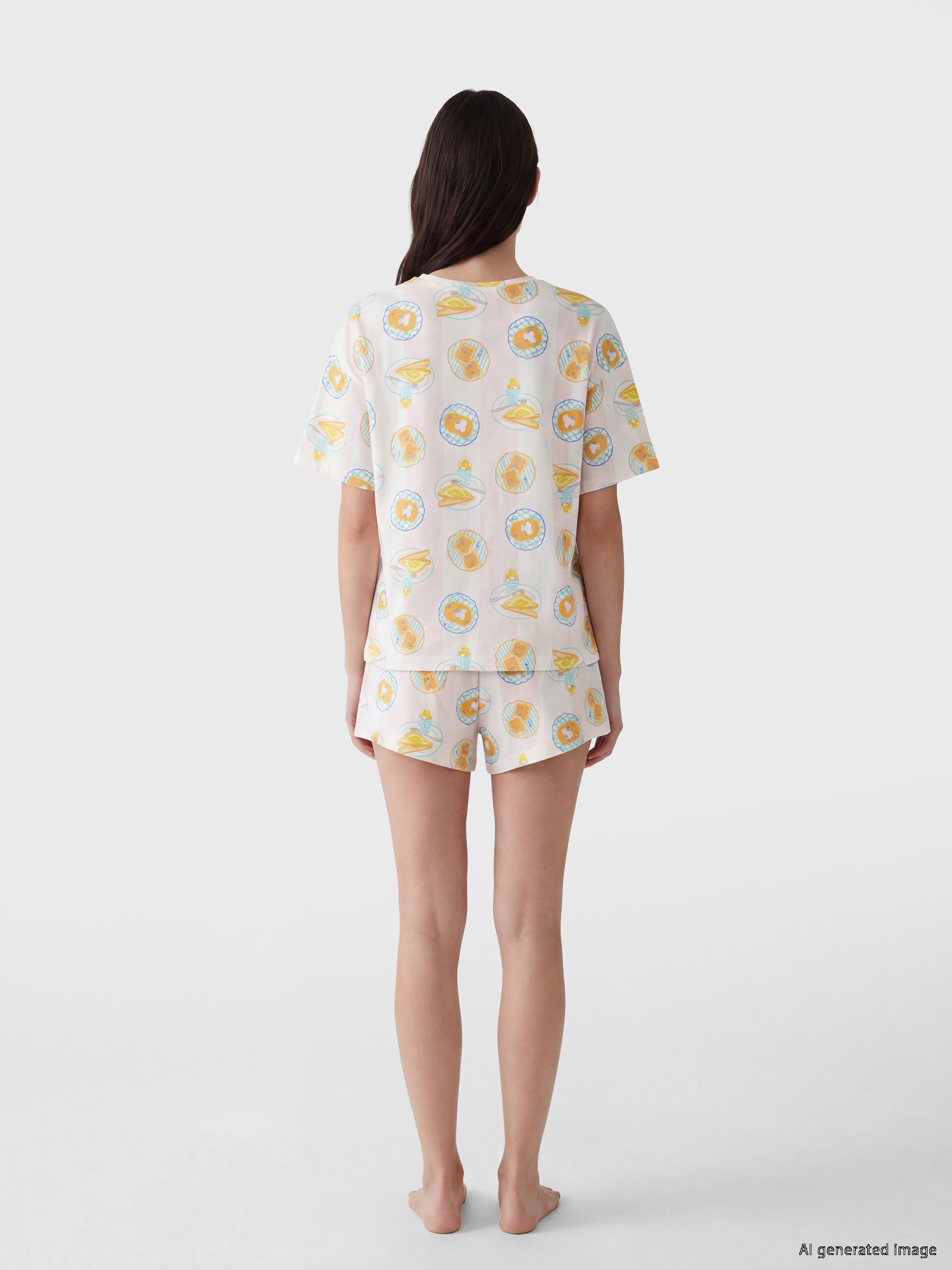 LCW DREAM Baskılı Kadın Şortlu Pijama Takımı görsel 4