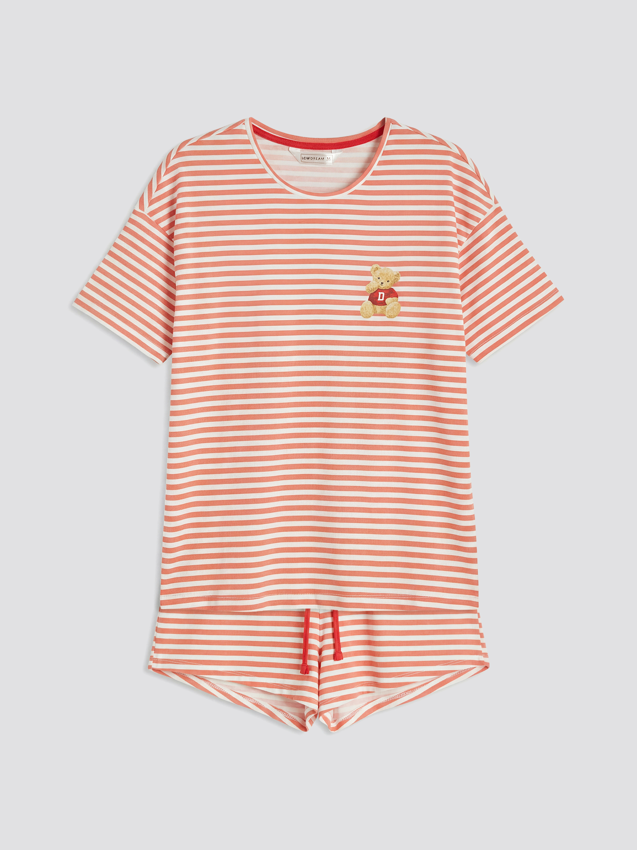 LCW DREAM Çizgili Kadın Şortlu Pijama Takımı görsel 5