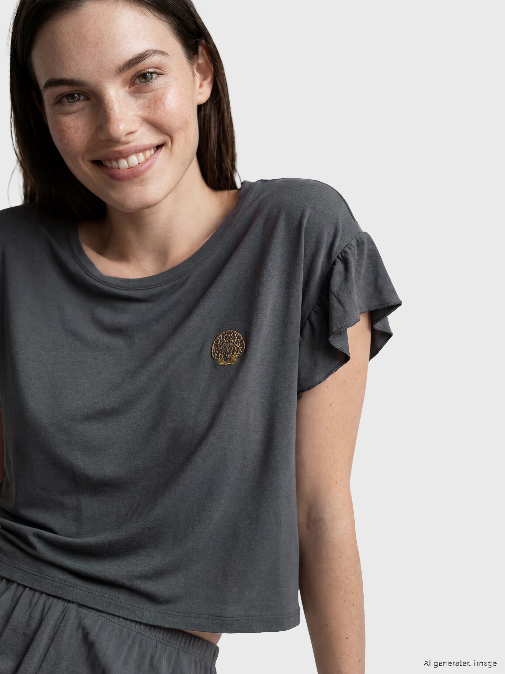 LCW DREAM Bisiklet Yaka Kadın Şortlu Pijama Takımı