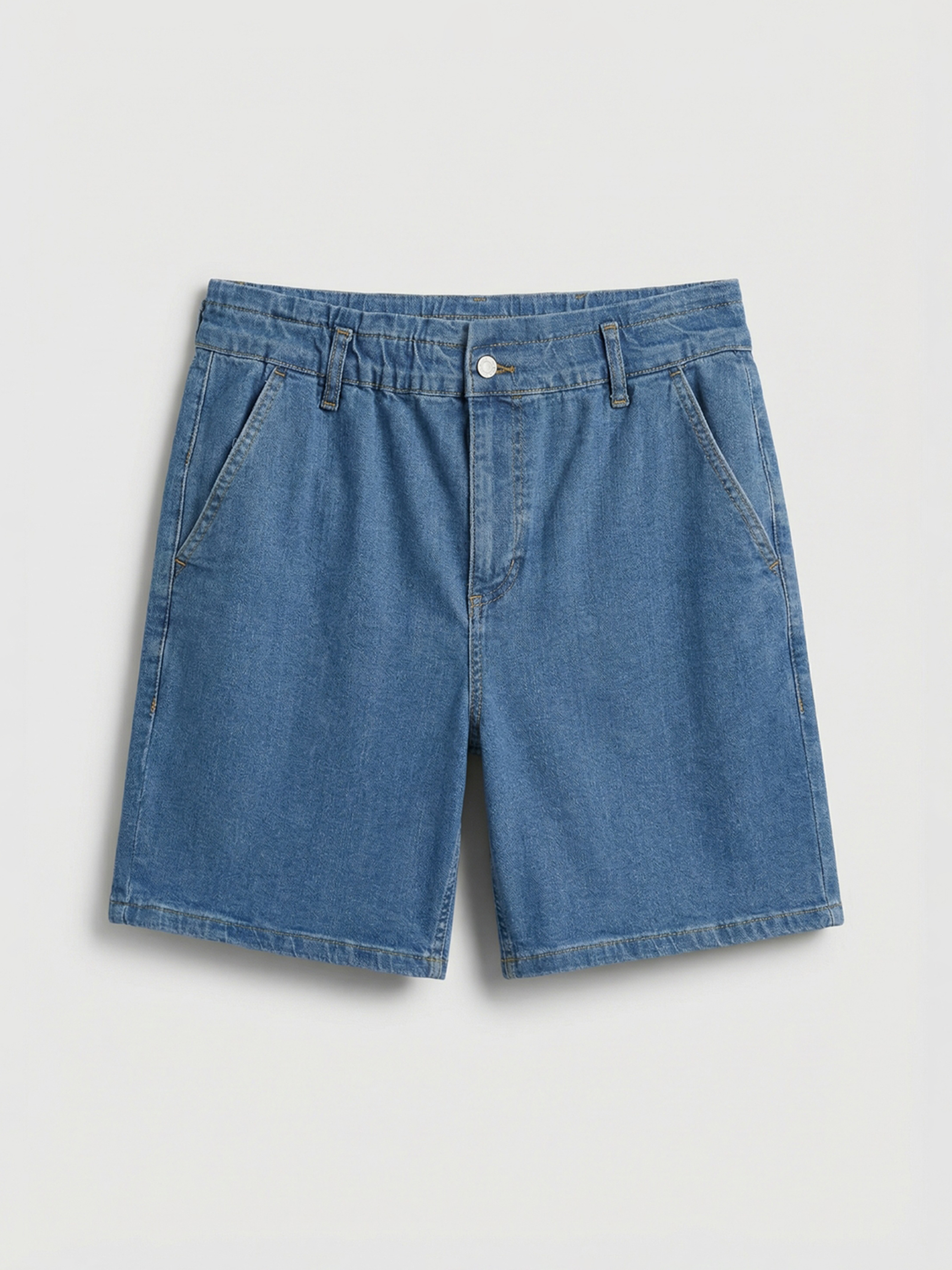LC WAIKIKI Loose Fit Kadın Jean Şort görsel 5