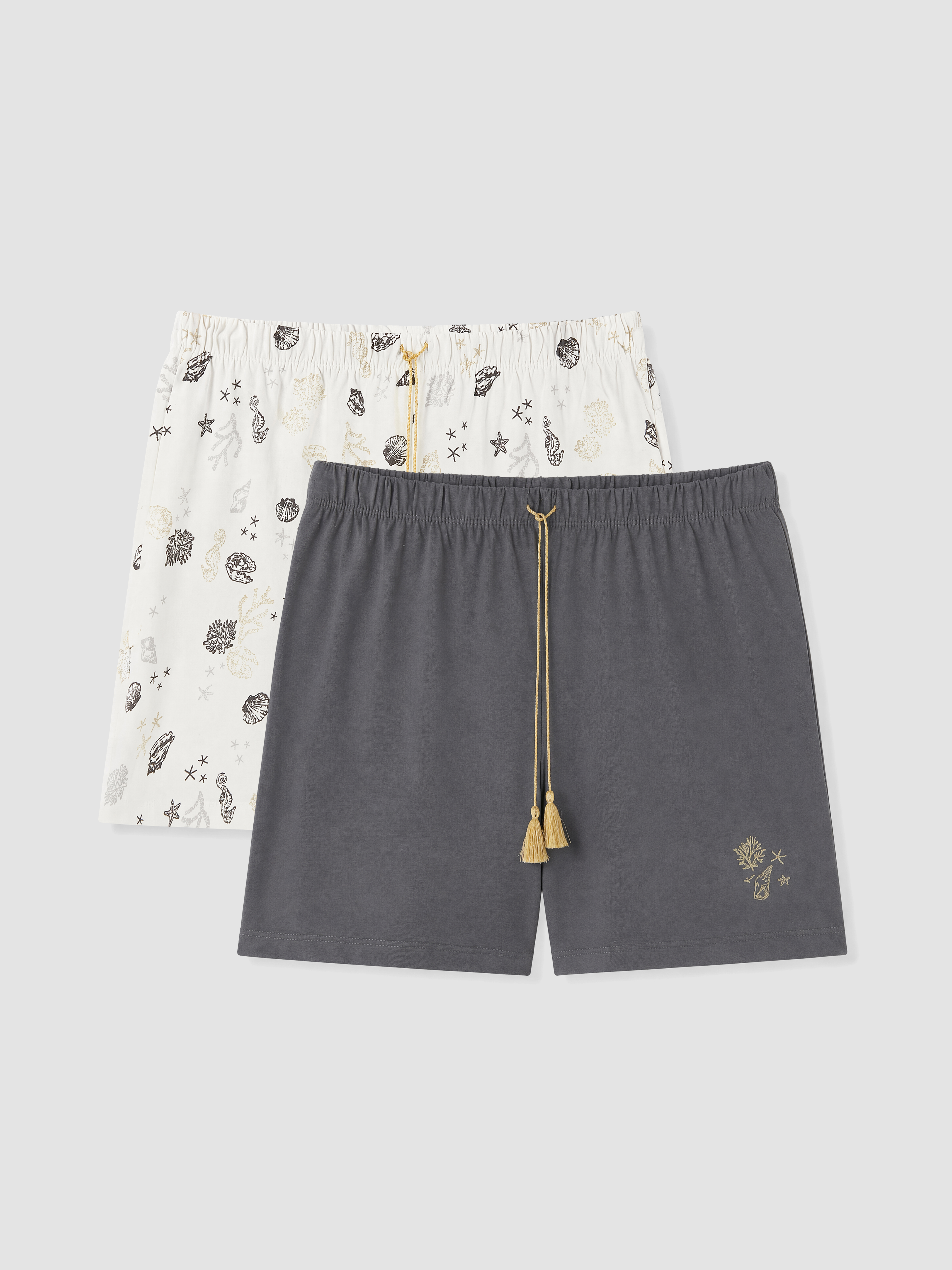 LCW DREAM Baskılı %100 Pamuklu Kadın Şort Pijama Altı 2'li görsel 6