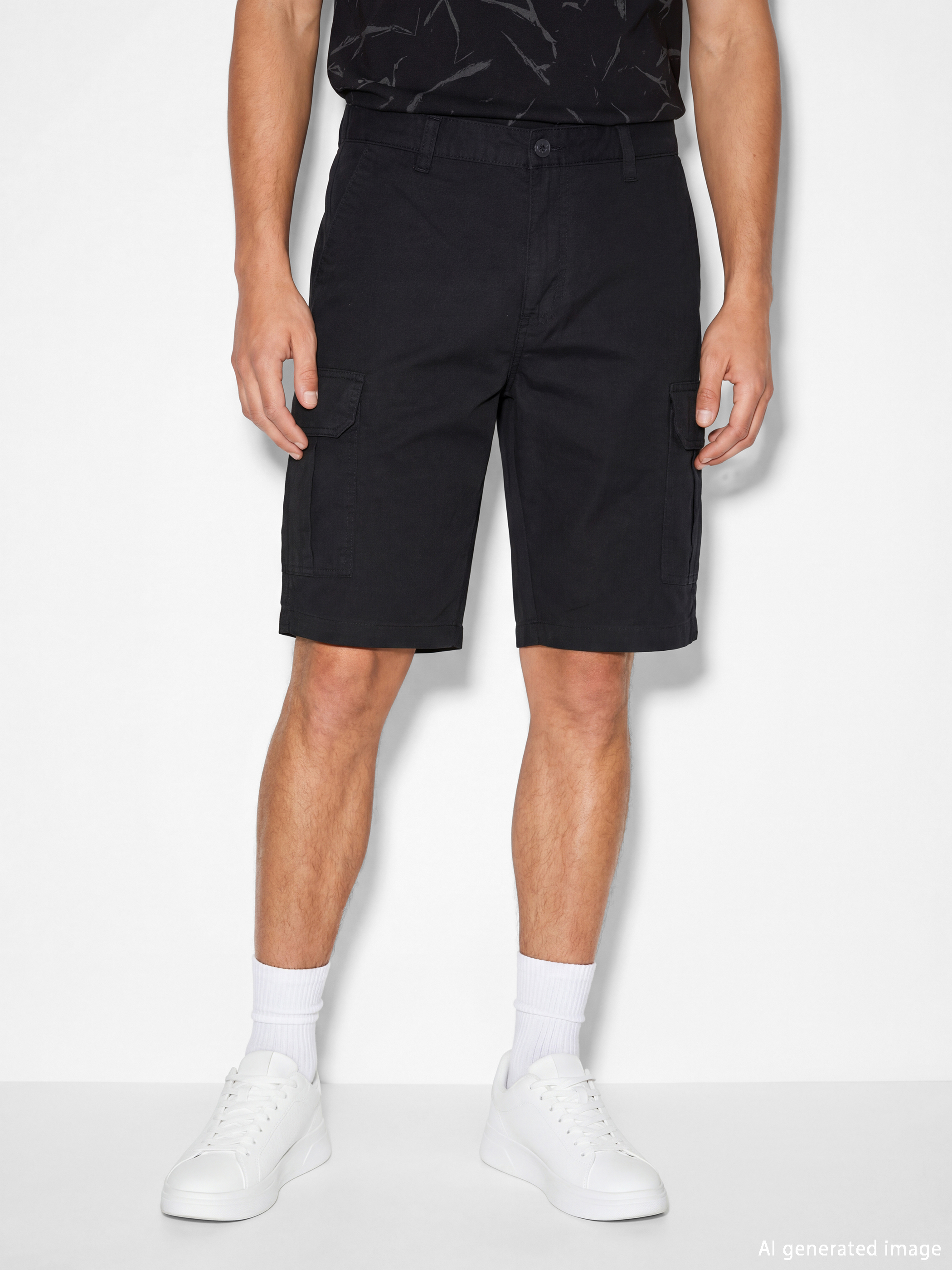 XSIDE Regular Fit Gabardin Erkek Kargo Şort görsel 2