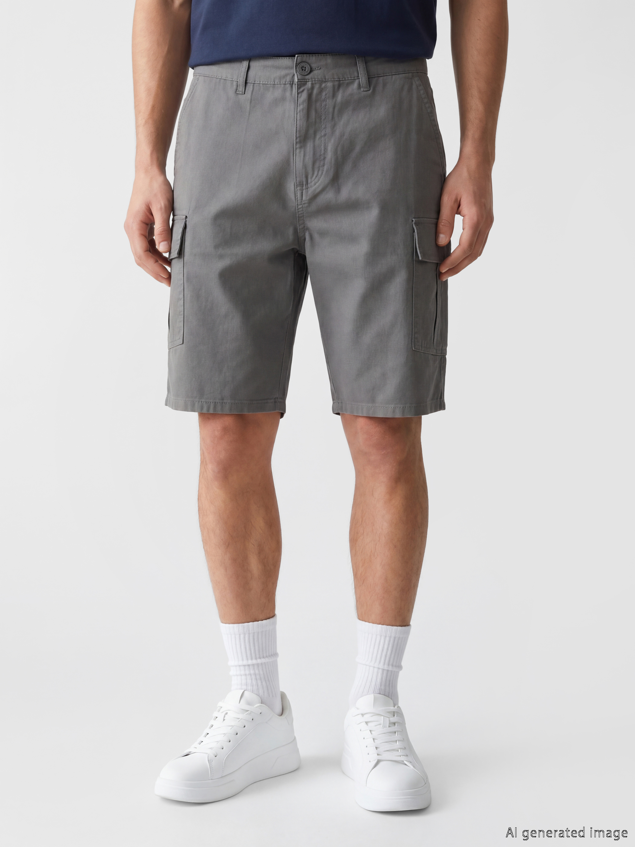 XSIDE Regular Fit Gabardin Erkek Kargo Şort görsel 2