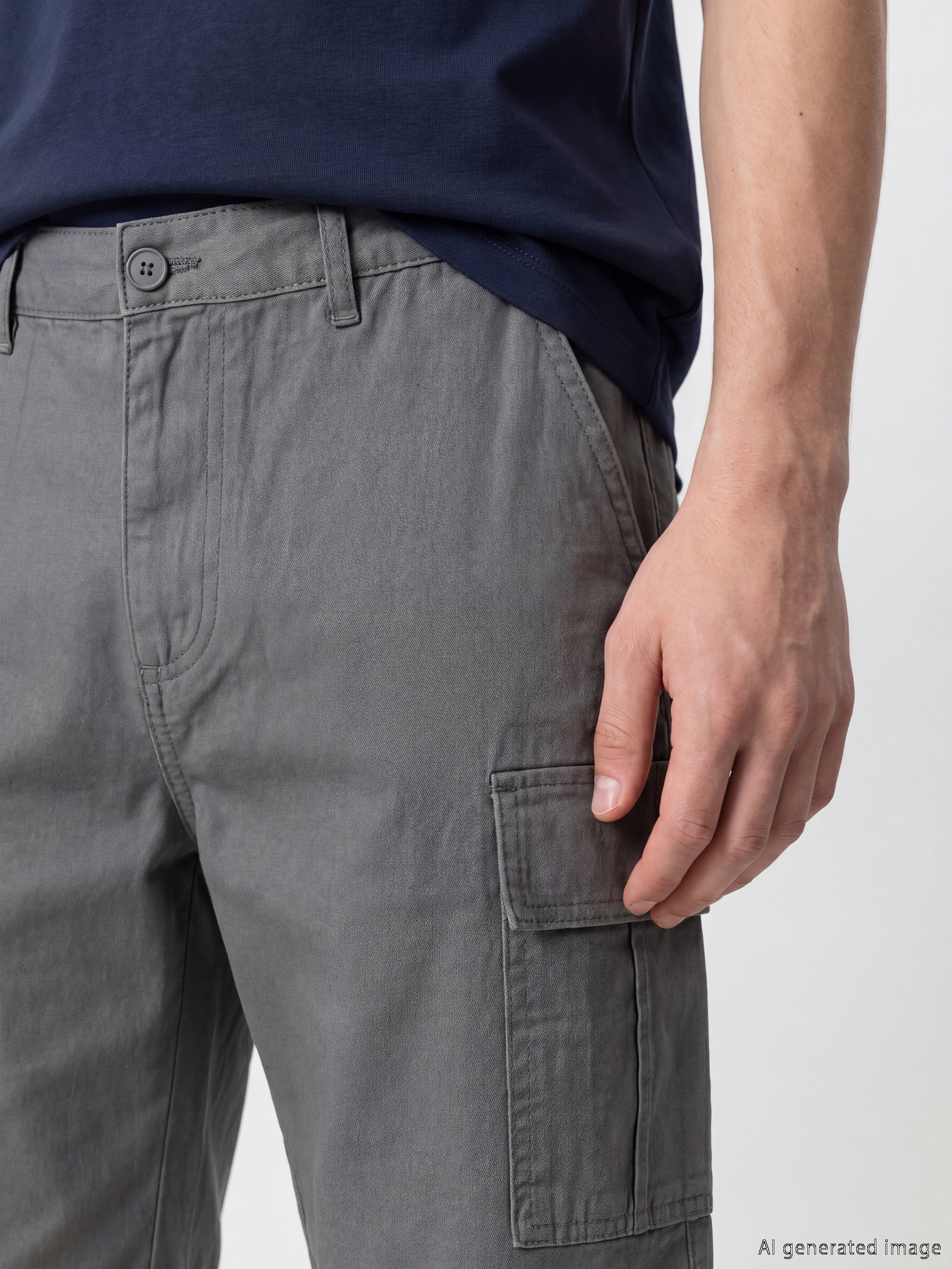 XSIDE Regular Fit Gabardin Erkek Kargo Şort görsel 3