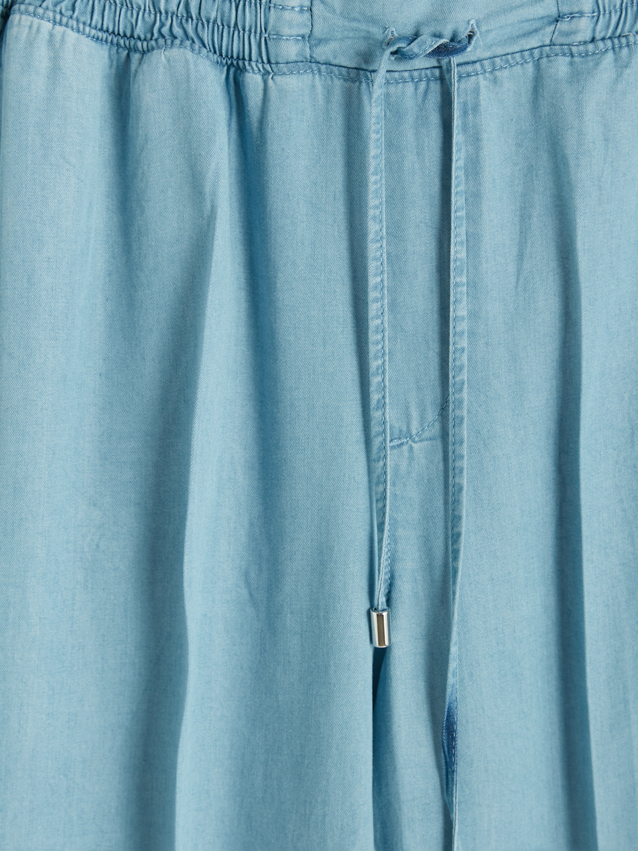 LCW Modest Beli Lastikli Mom Fit Kadın Jean Pantolon görsel 7
