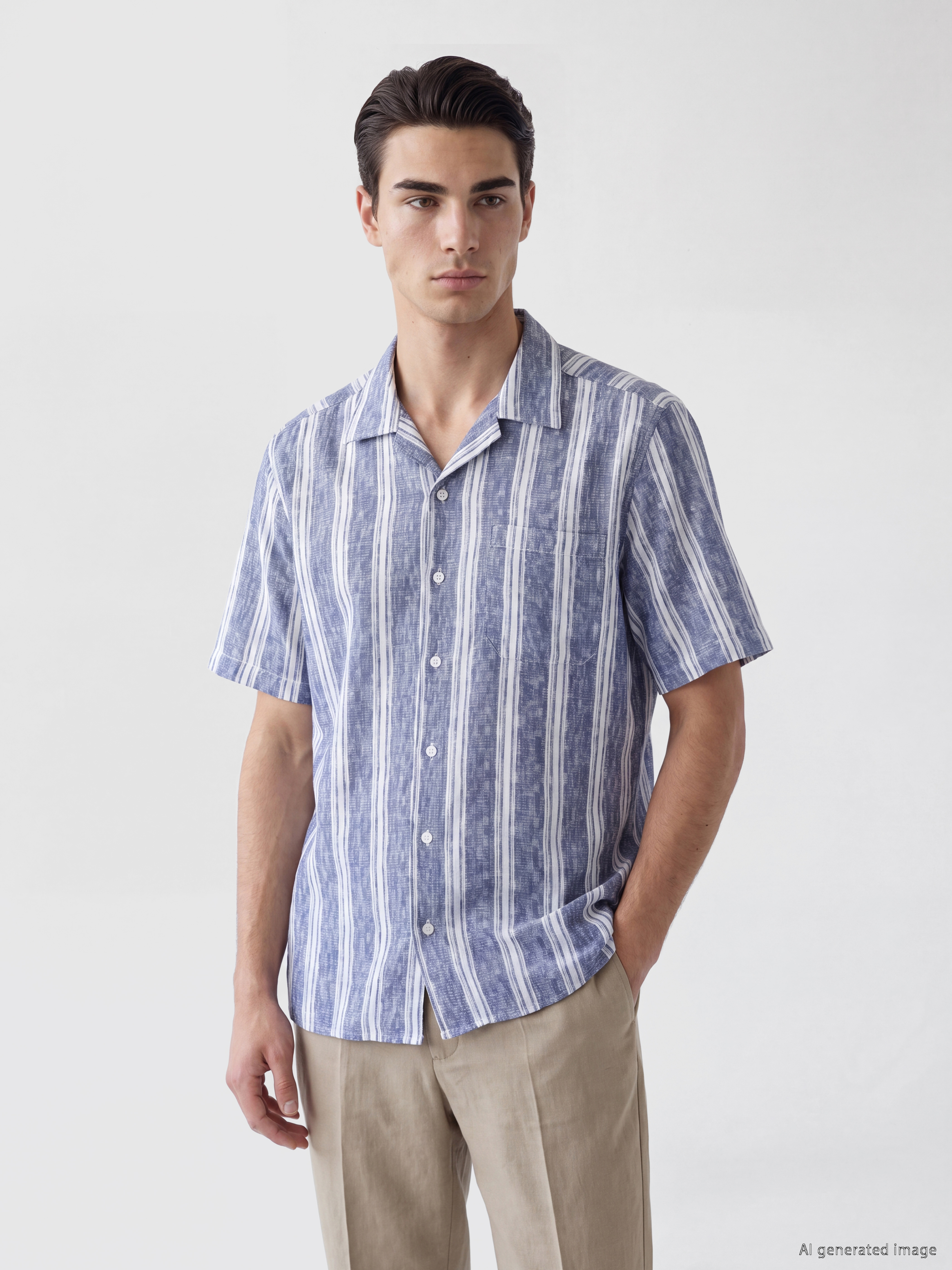 LCWAIKIKI Classic Regular Fit Çizgili Erkek Gömlek