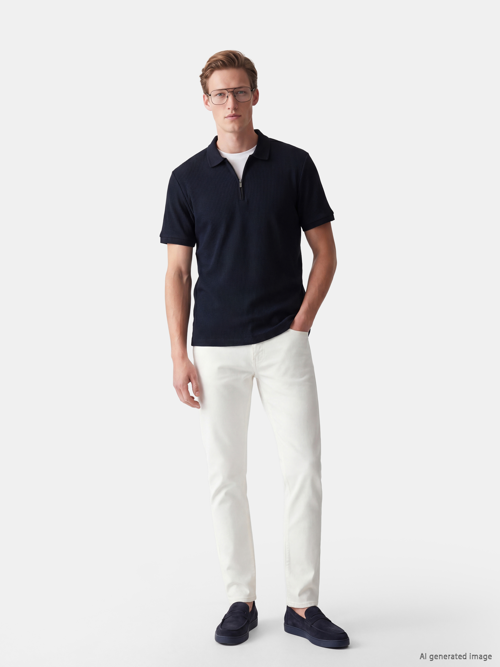 SOUTHBLUE Polo Yaka Erkek Dokulu Tişört görsel 2