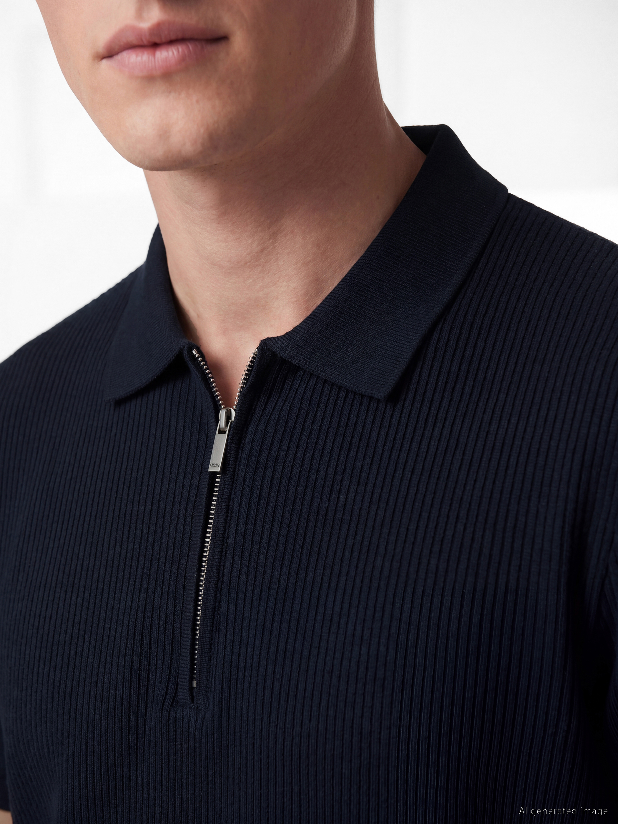 SOUTHBLUE Polo Yaka Erkek Dokulu Tişört görsel 3