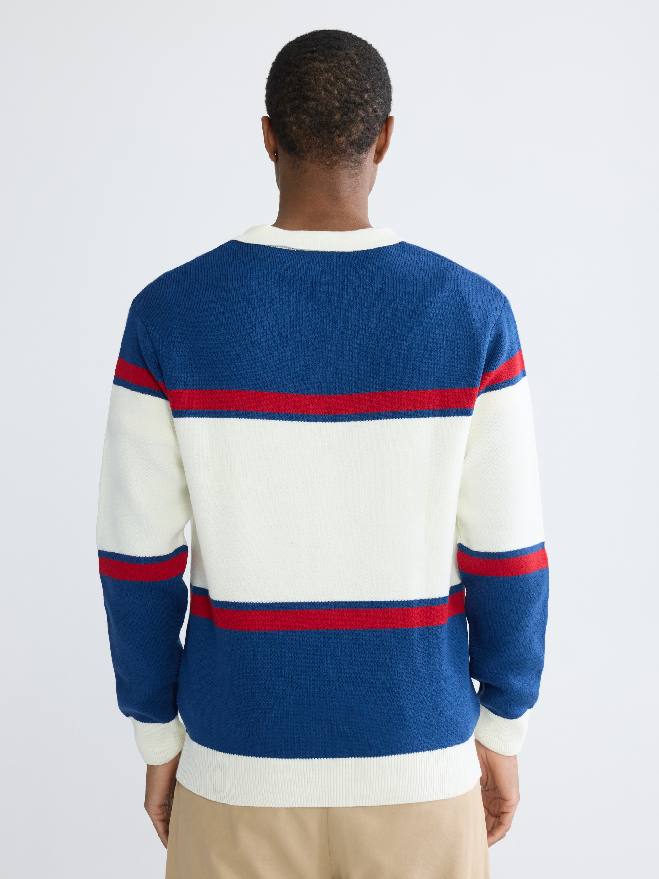 XSIDE Polo Yaka Nakışlı Erkek Triko Kazak görsel 4