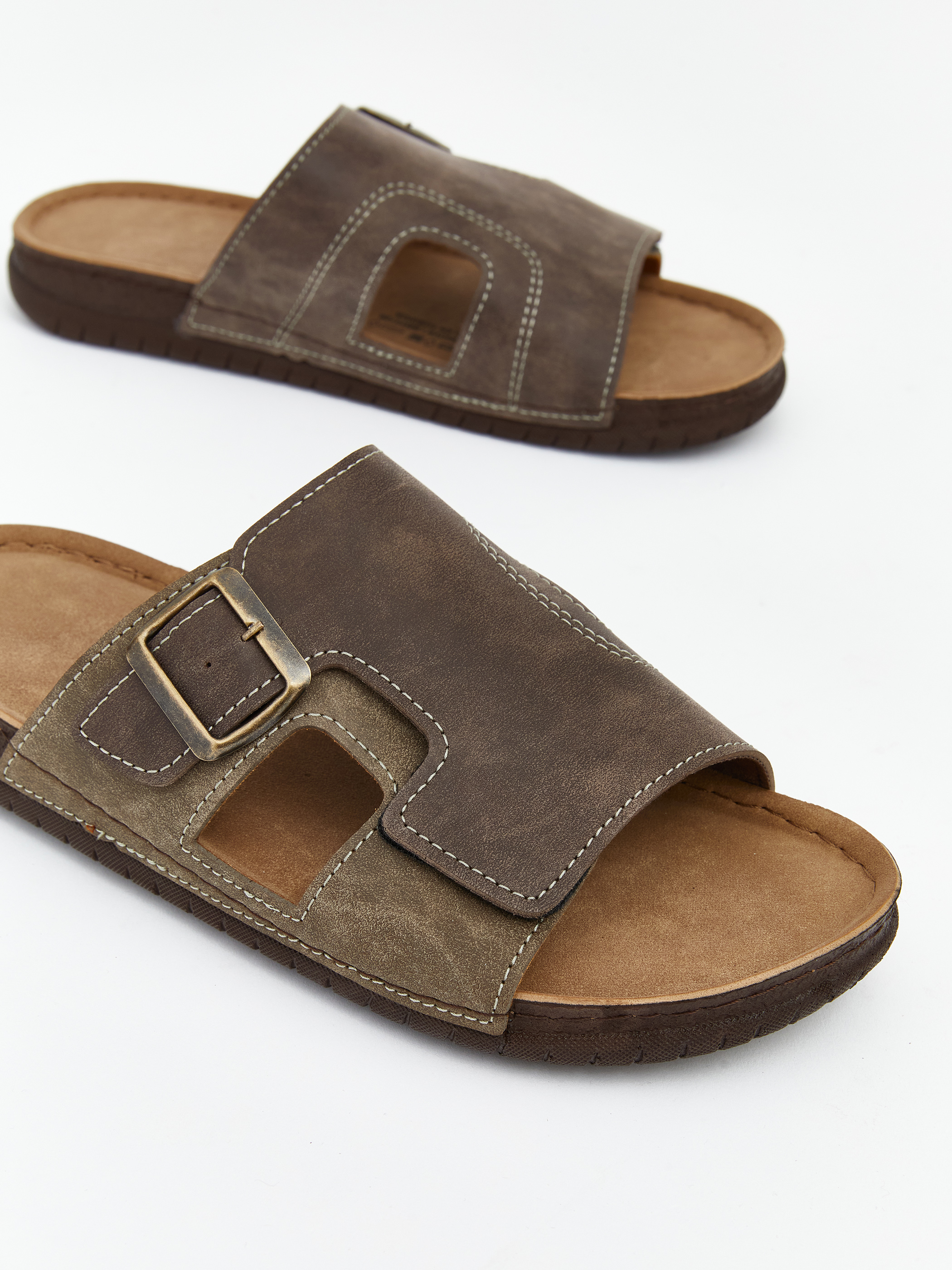 LCW STEPS Süet Görünümlü Erkek Ev Terliği görsel 3