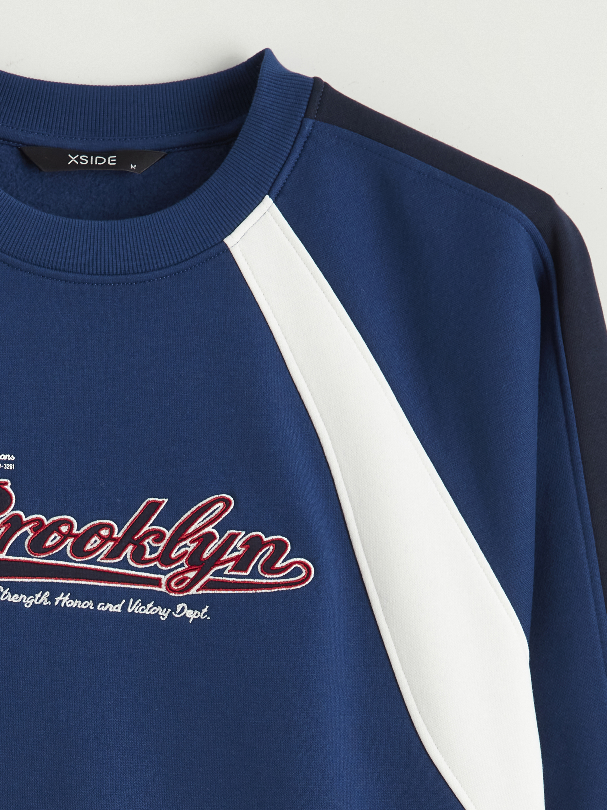 XSIDE Bisiklet Yaka Baskılı Erkek Kalın Sweatshirt görsel 7
