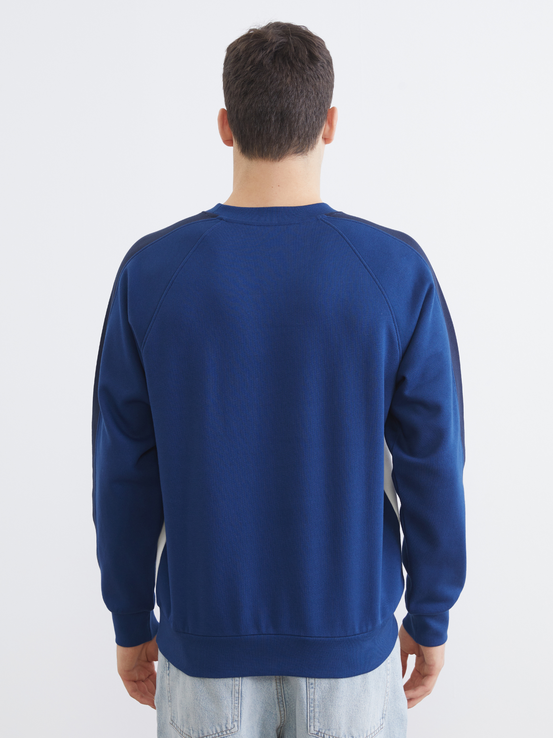 XSIDE Bisiklet Yaka Baskılı Erkek Kalın Sweatshirt görsel 4