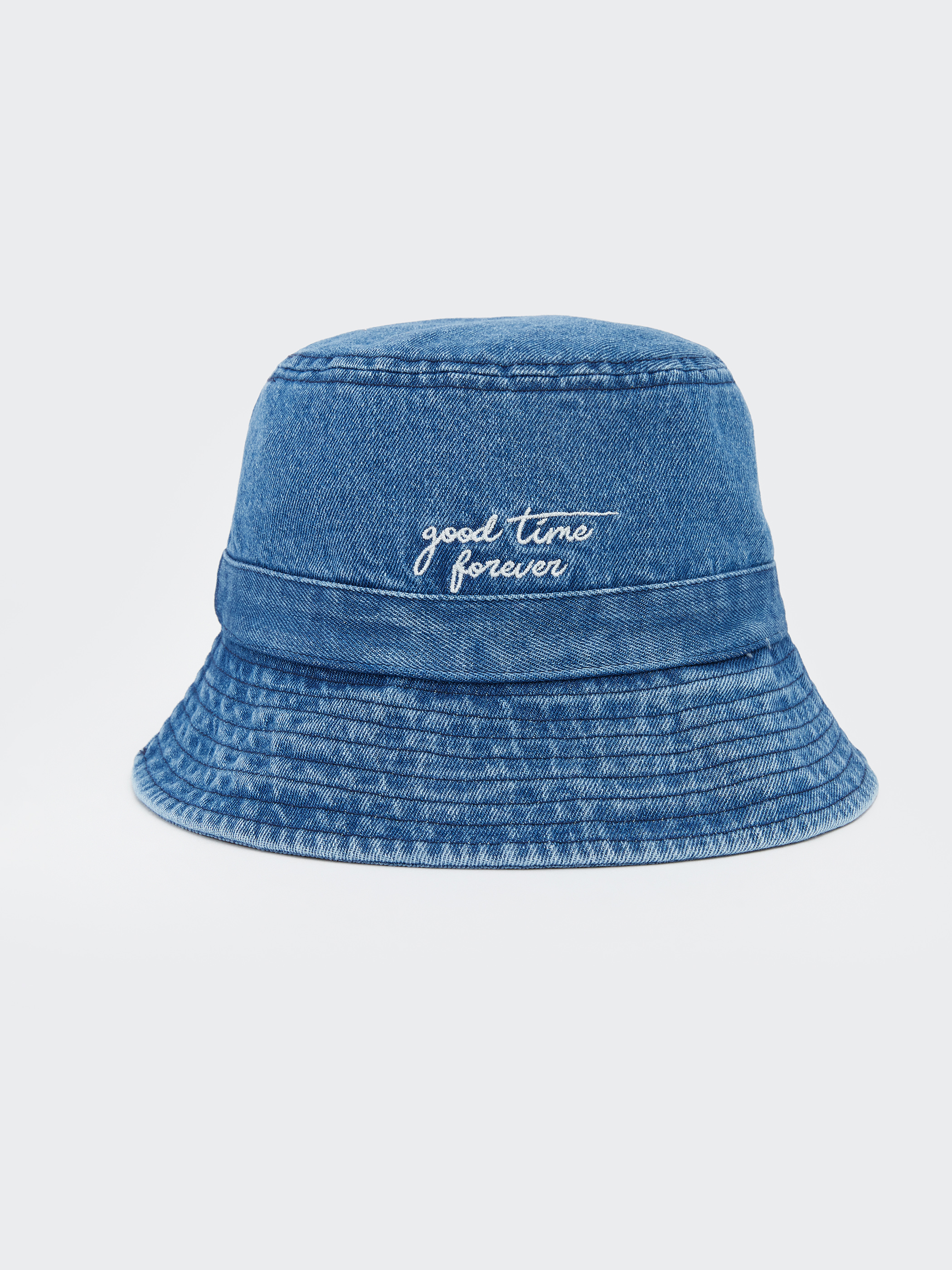 LCW ACCESSORIES Yazı Nakışlı Denim Kadın Bucket Şapka