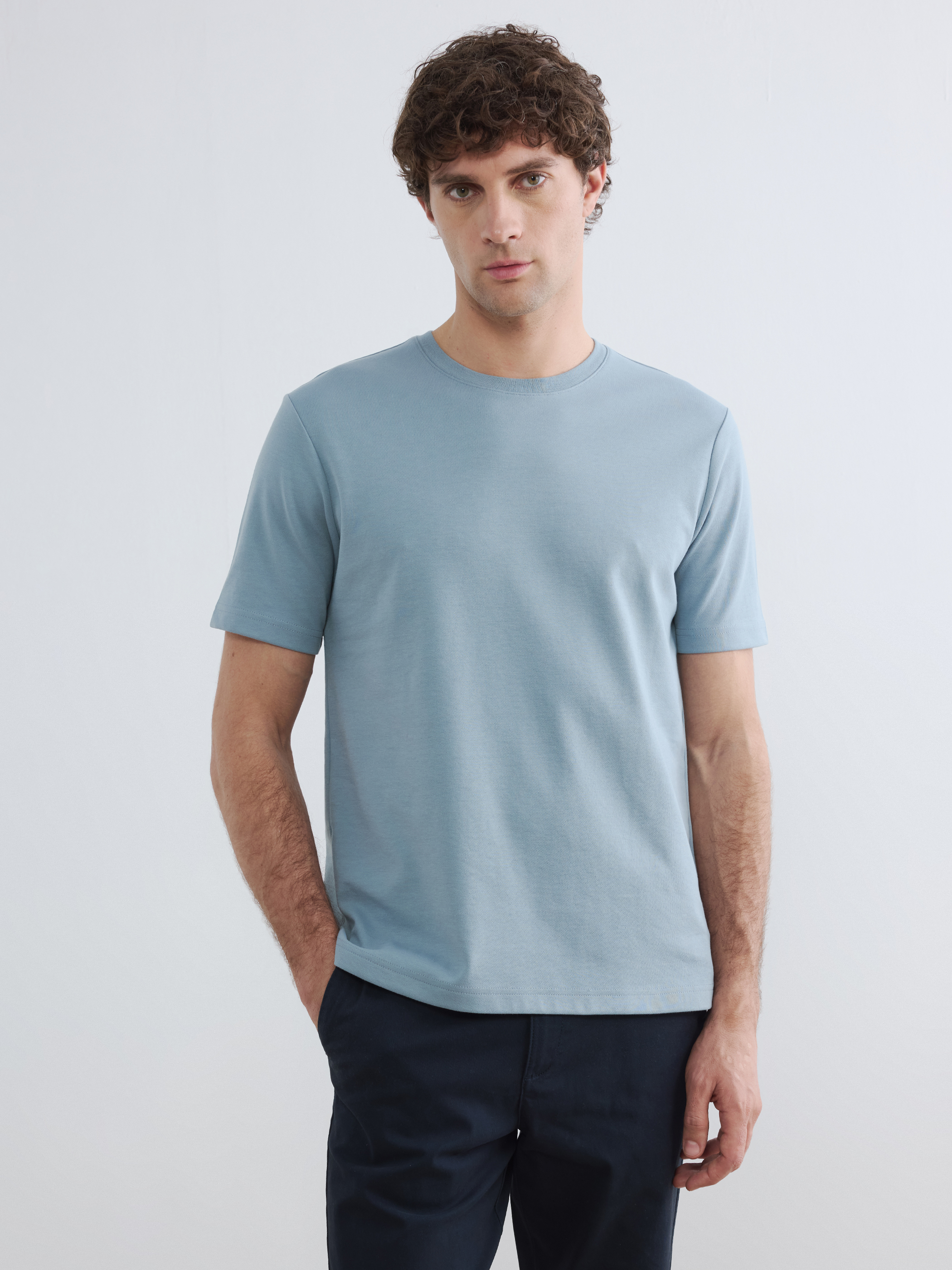LCWAIKIKI Classic Regular Fit Dry Touch Kalın Kumaş Tişört /03 görsel 2
