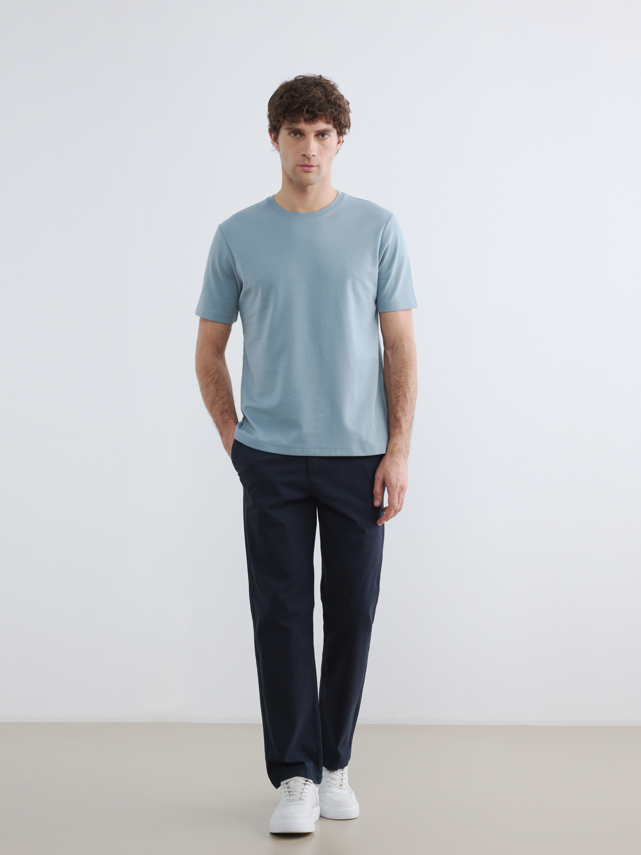 LCWAIKIKI Classic Regular Fit Dry Touch Kalın Kumaş Tişört /03 görsel 3