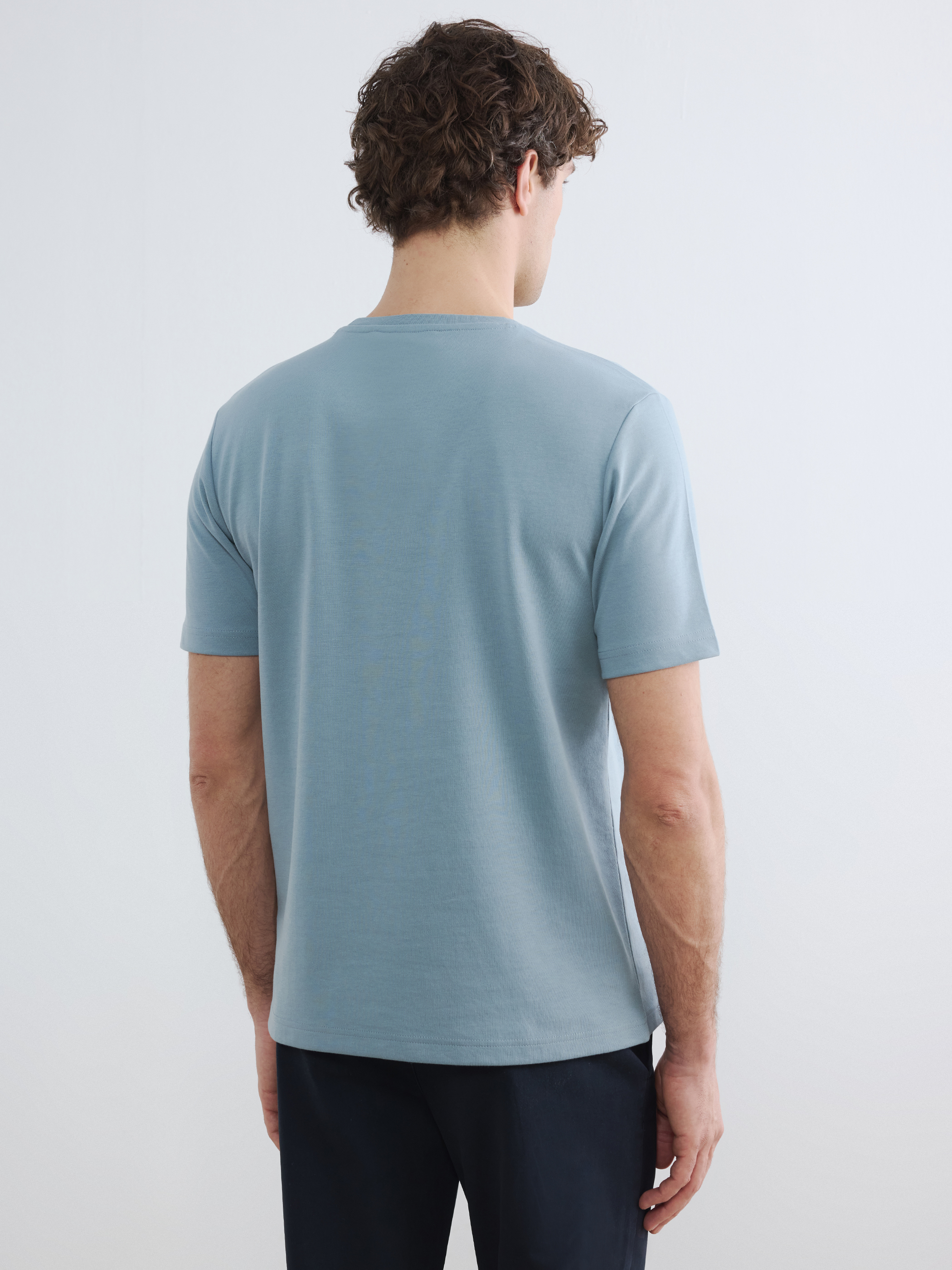 LCWAIKIKI Classic Regular Fit Dry Touch Kalın Kumaş Tişört /03 görsel 5