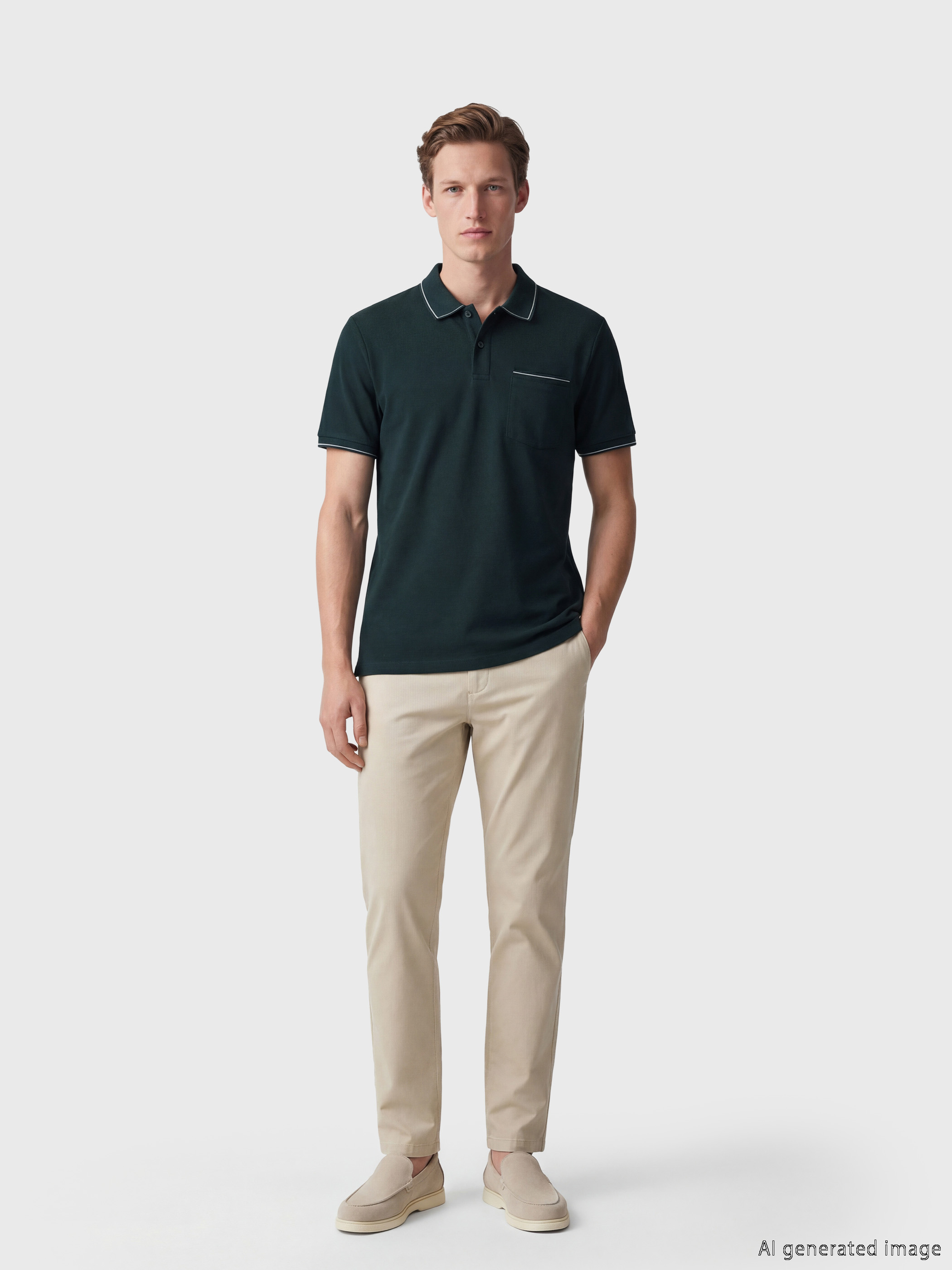 SOUTHBLUE Polo Yaka Pike Erkek Tişört görsel 2