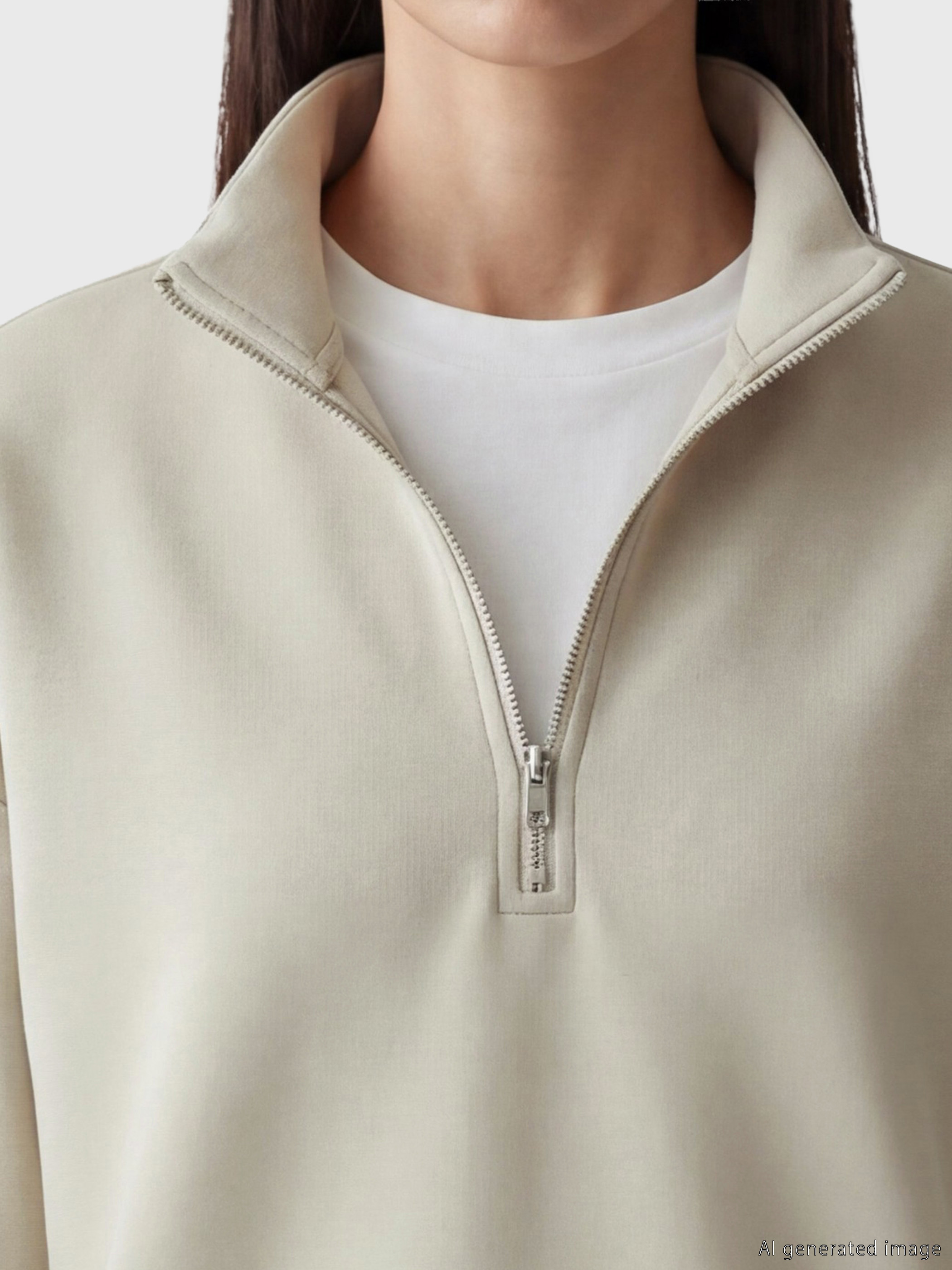 LCW EVERYDAY Dik Yaka Kadın Sweatshirt görsel 3
