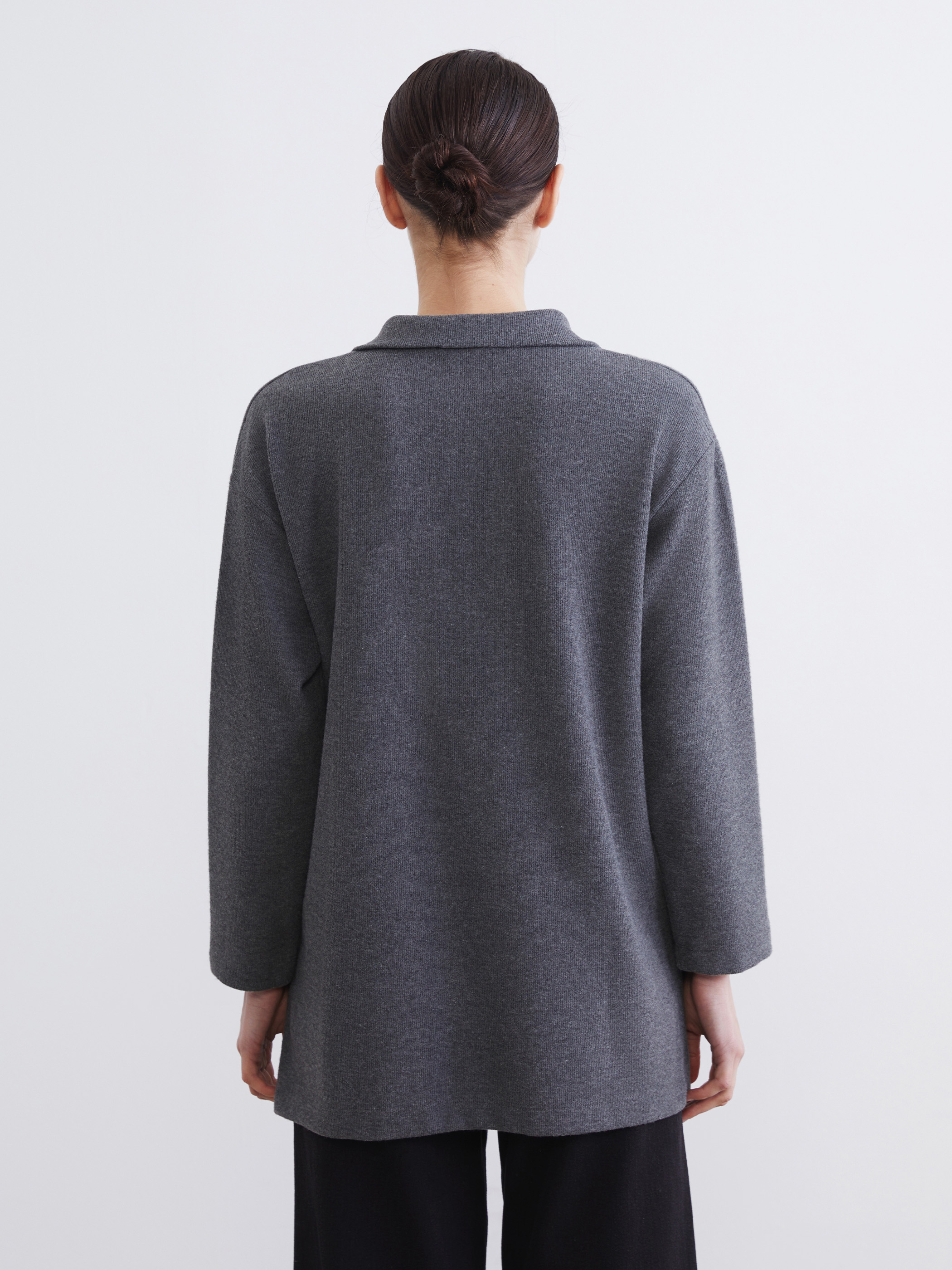 LCW Modest Dik Yaka Kadın Sweatshirt Tunik görsel 4