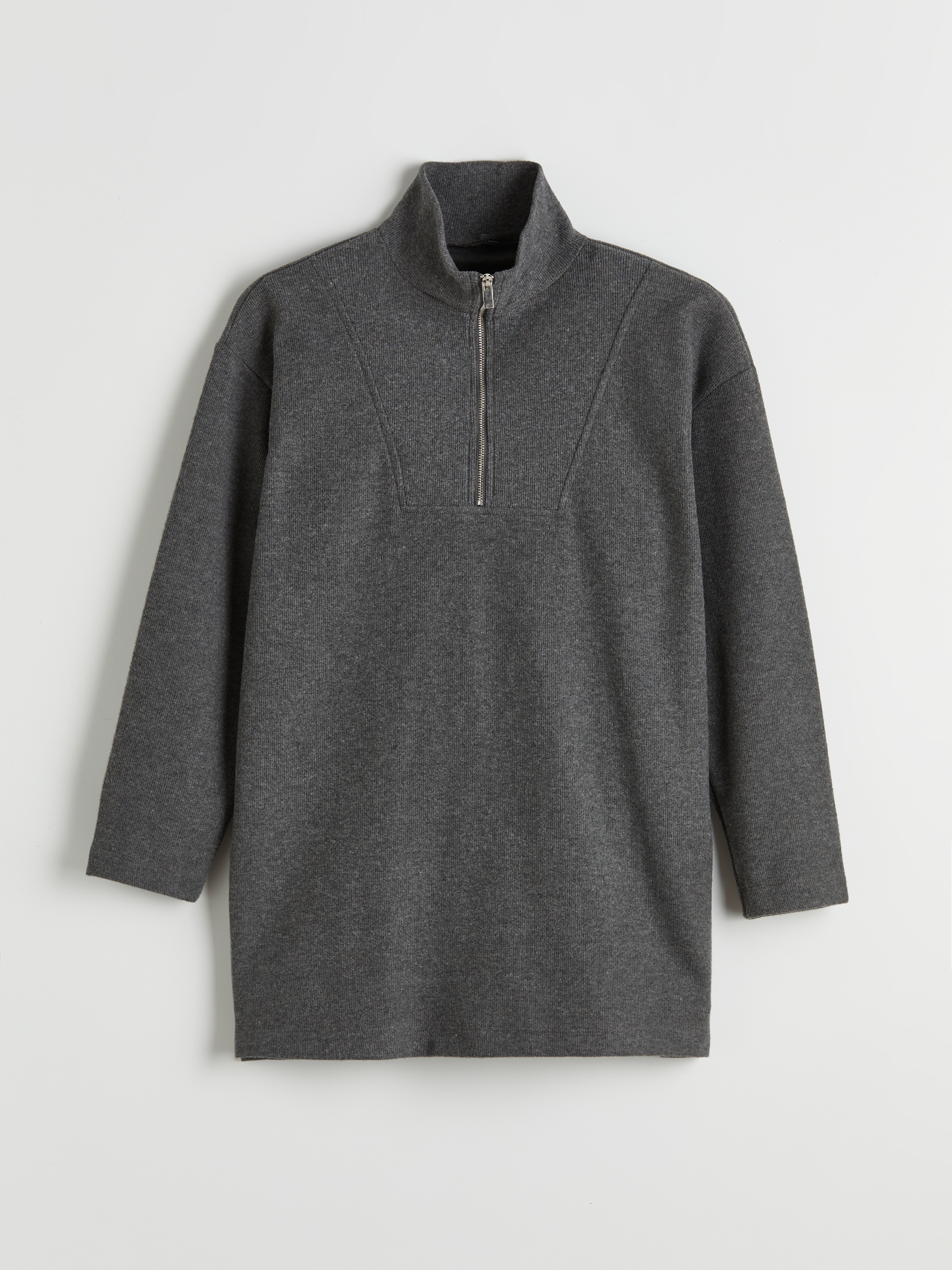LCW Modest Dik Yaka Kadın Sweatshirt Tunik görsel 5