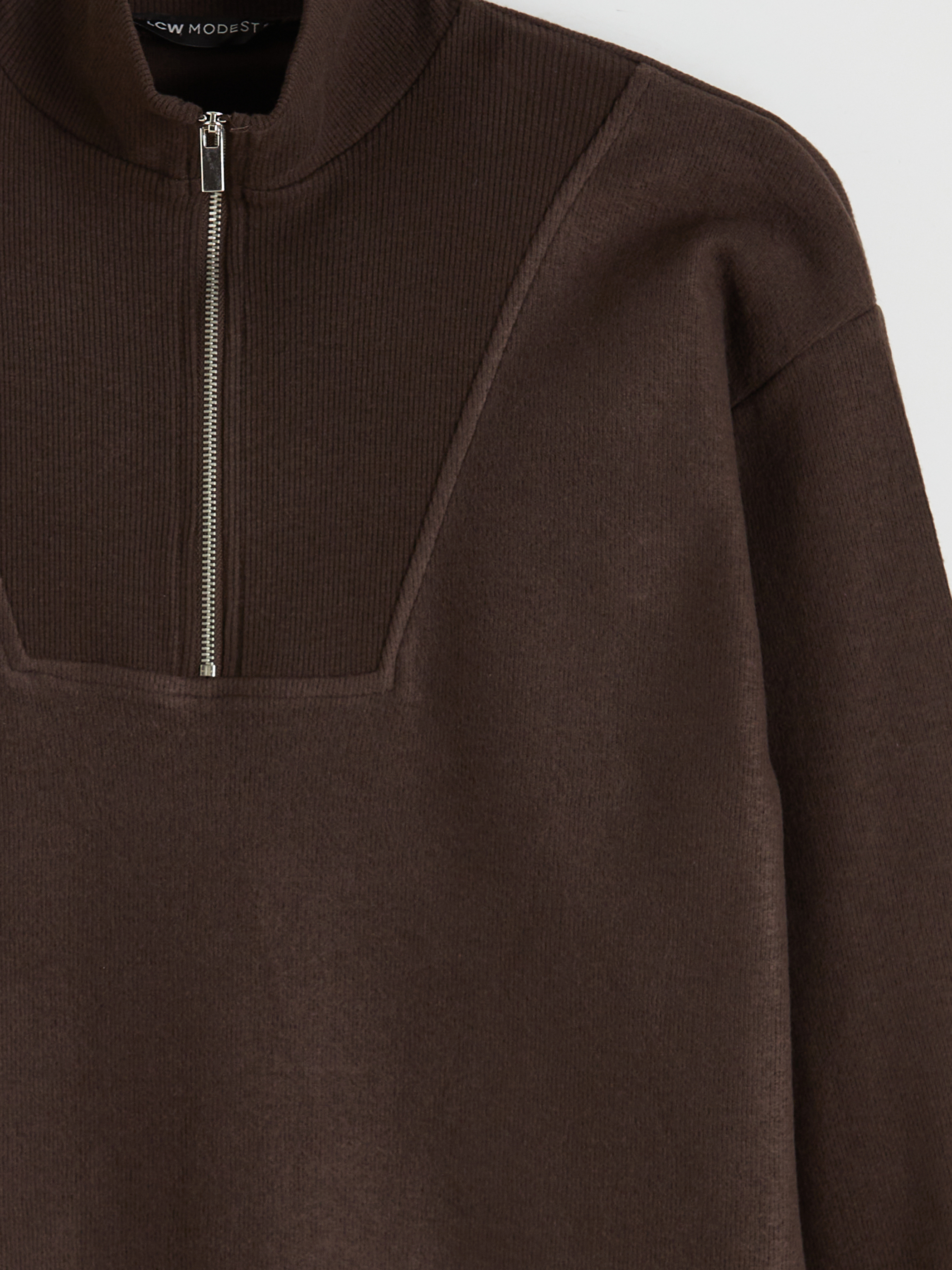 LCW Modest Dik Yaka Kadın Sweatshirt Tunik görsel 6